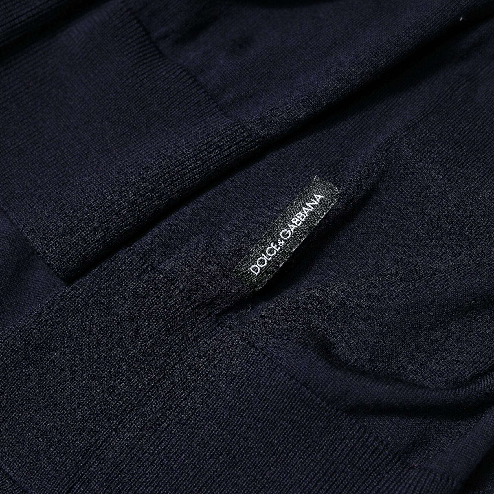Dolce & Gabbana Blue Long Sleeve Turtleneck Pullover Sweater