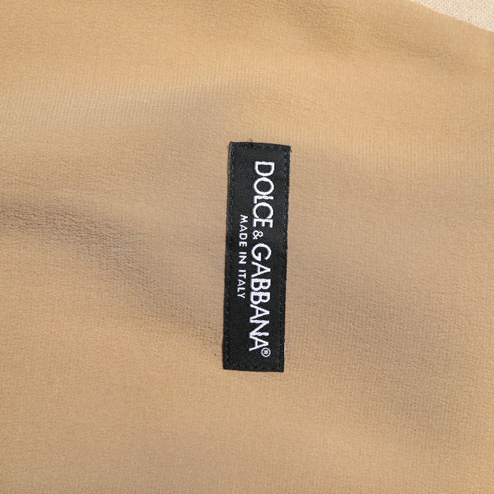 Dolce & Gabbana Beige Linen Dress Formal Men Waistcoat Vest