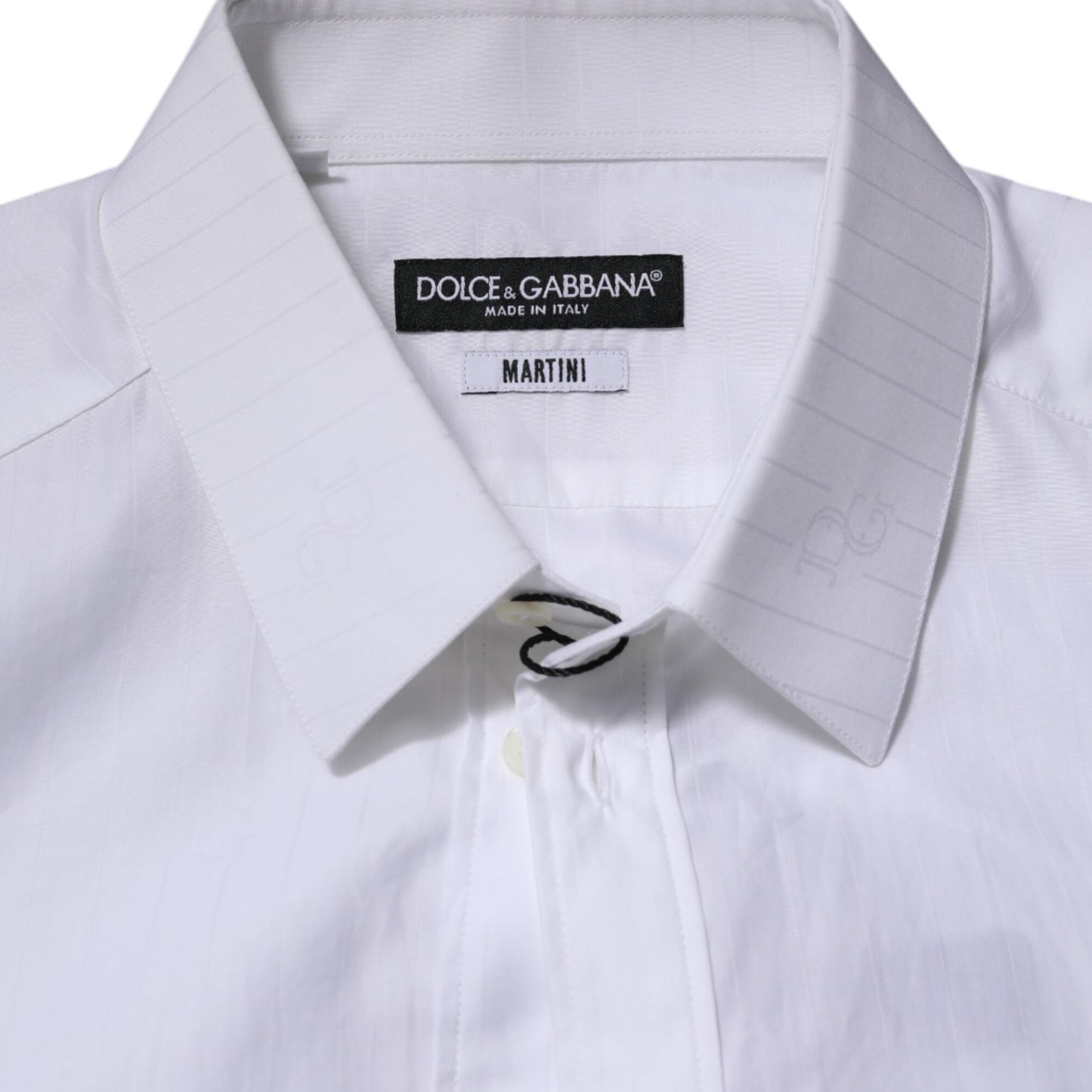 Dolce & Gabbana White Cotton MARTINI Long Sleeve Formal Shirt
