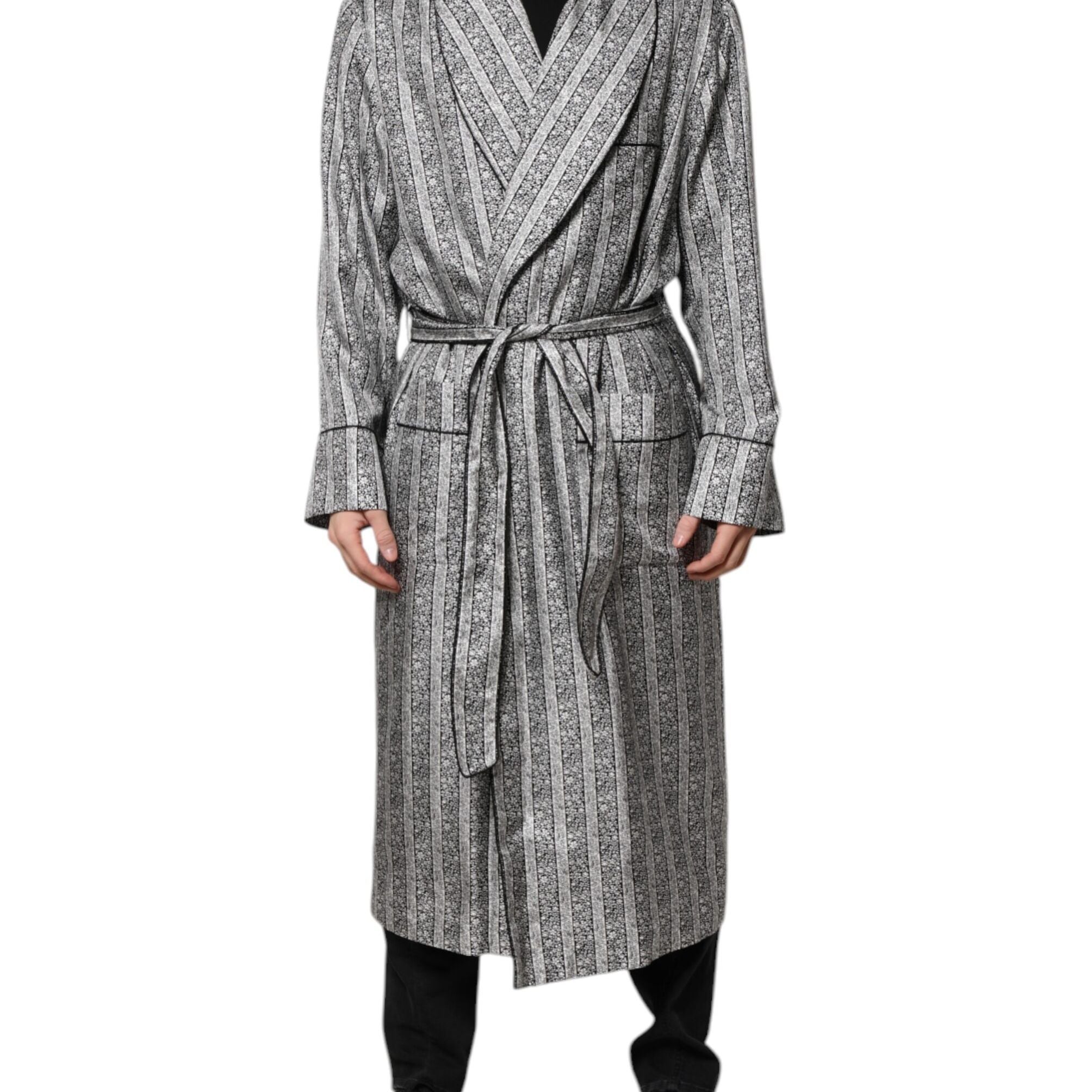 Dolce & Gabbana Multicolor Floral Robe Coat Wrap Jacket