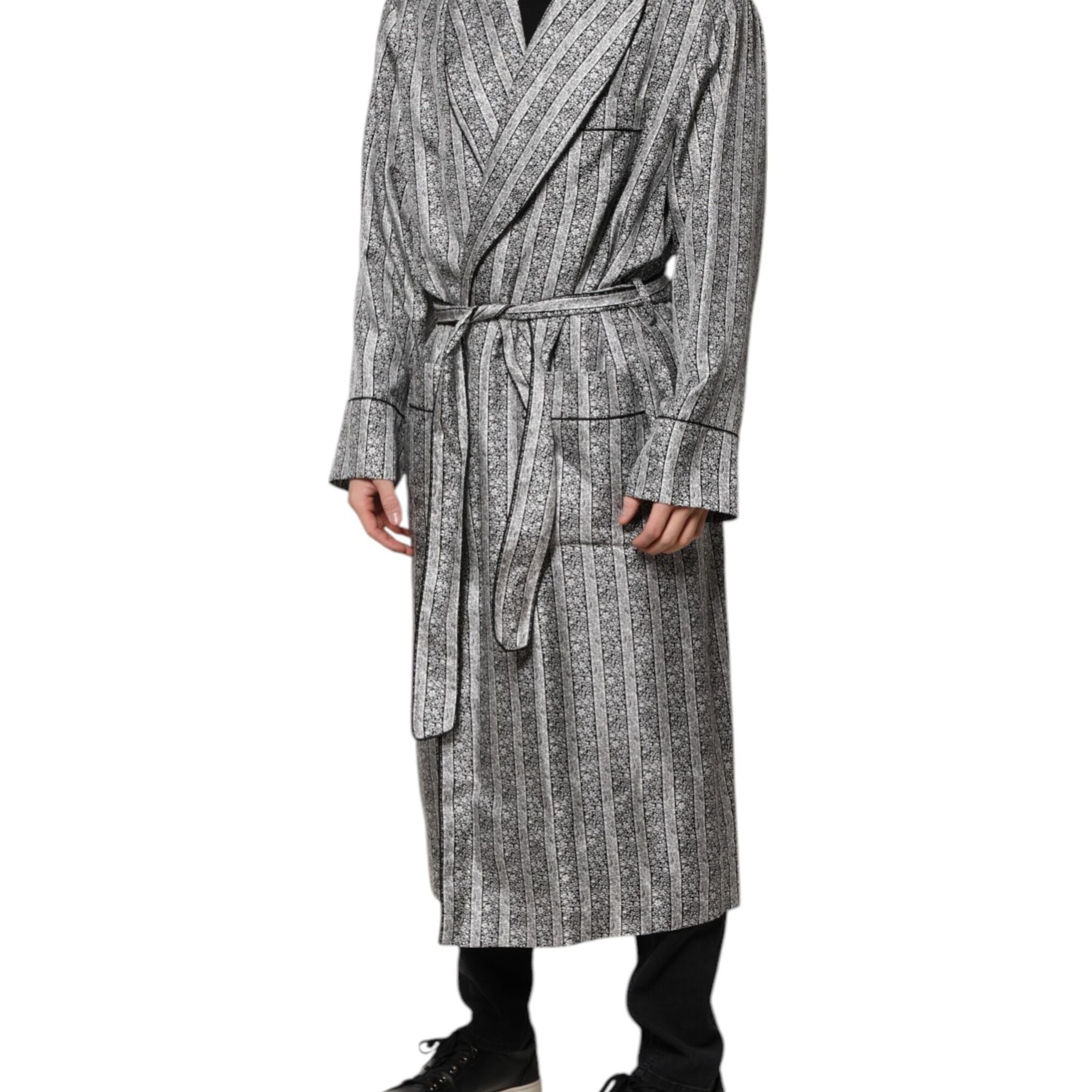 Dolce & Gabbana Multicolor Floral Robe Coat Wrap Jacket