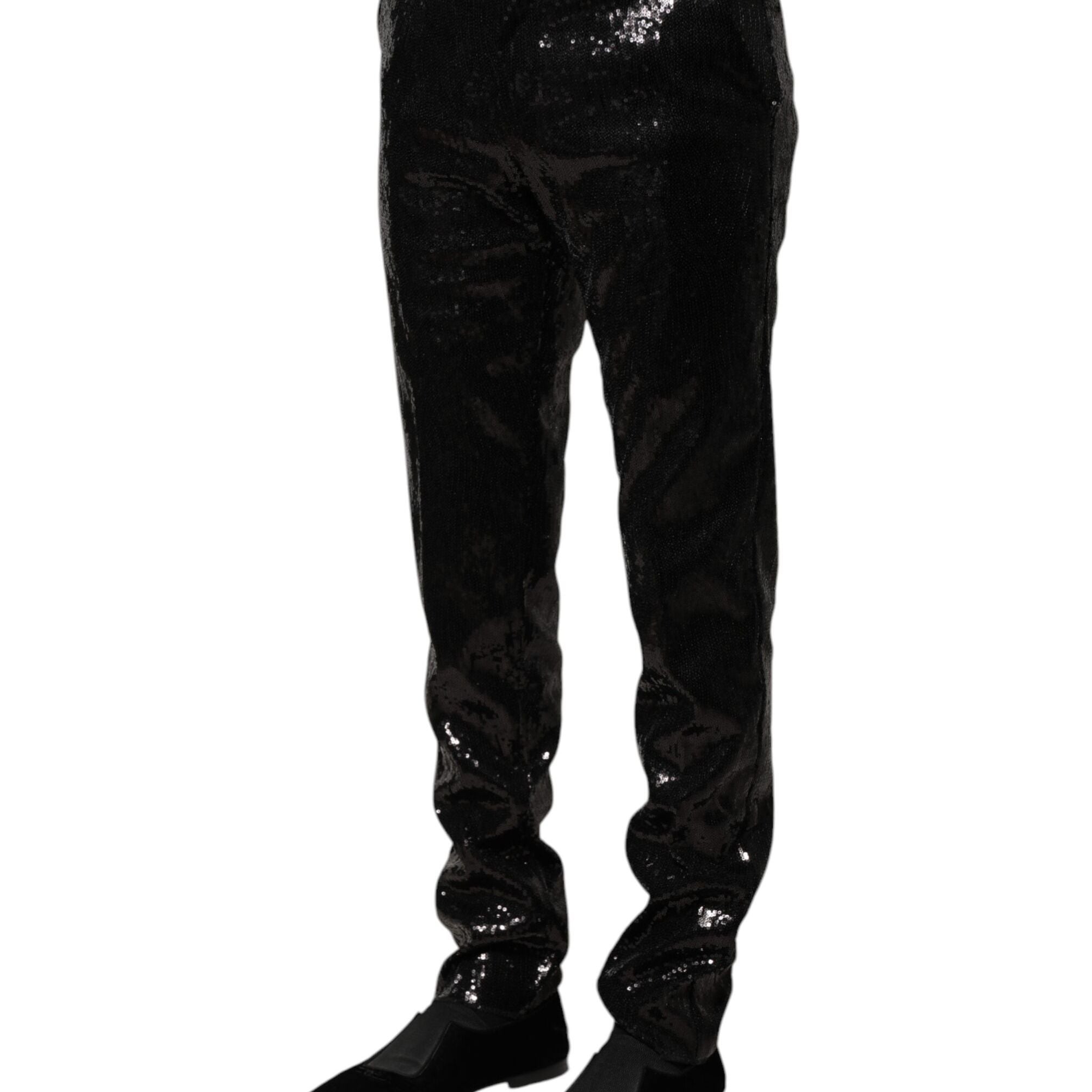 Dolce & Gabbana Black Sequined Embellishment Pants