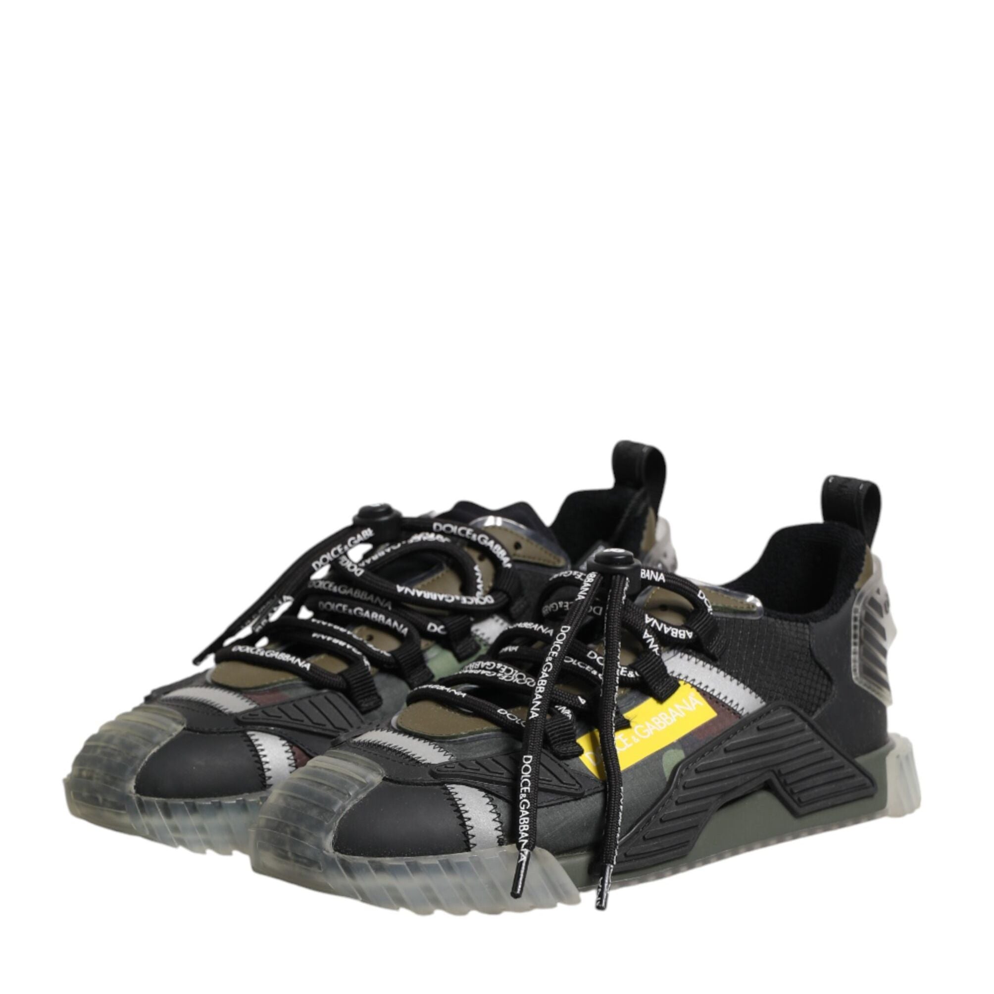 Dolce & Gabbana Multicolor Lace Up Low Top NS1 Sneakers Shoes