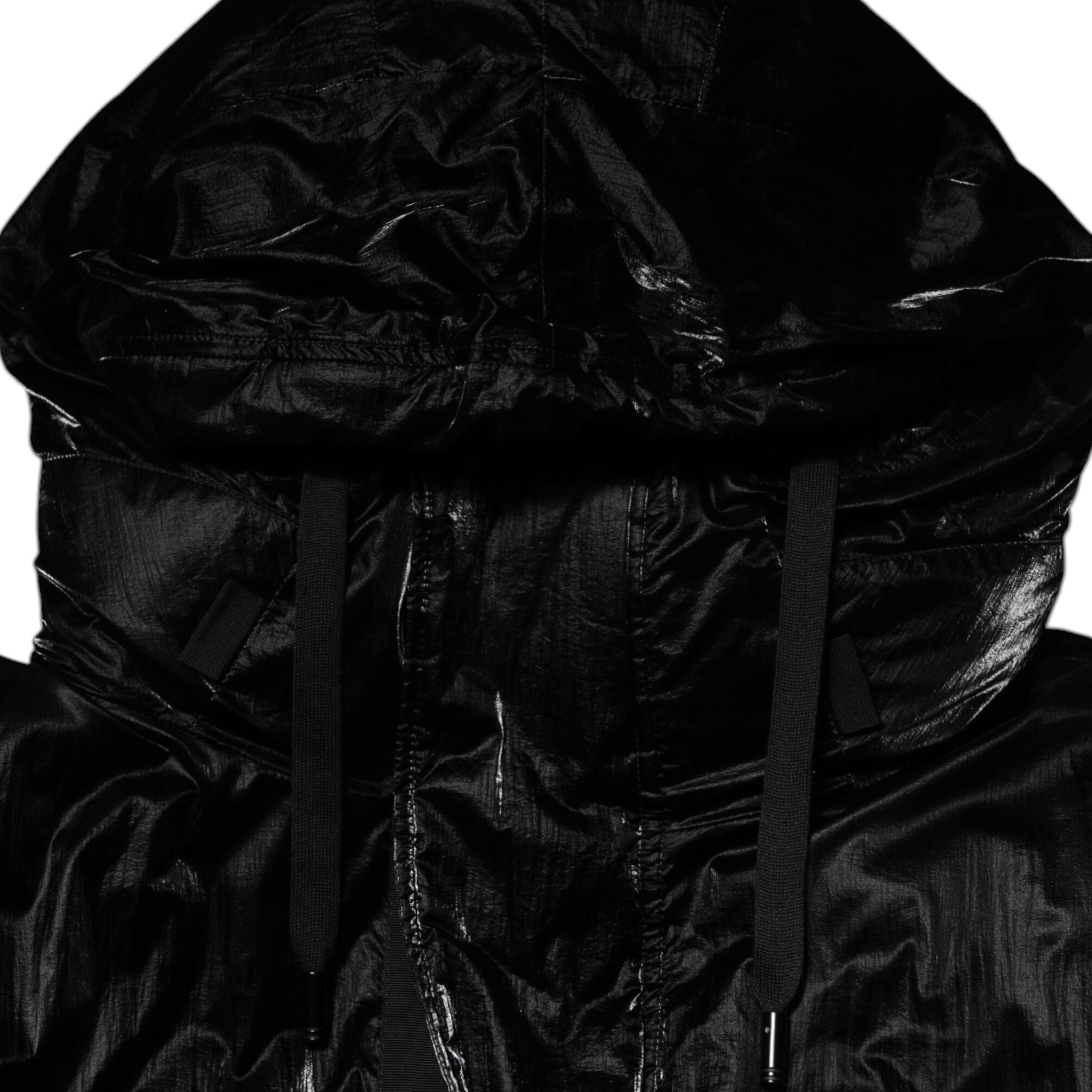 Dolce & Gabbana Black Logo Full Zip Hooded Quilted Jacket