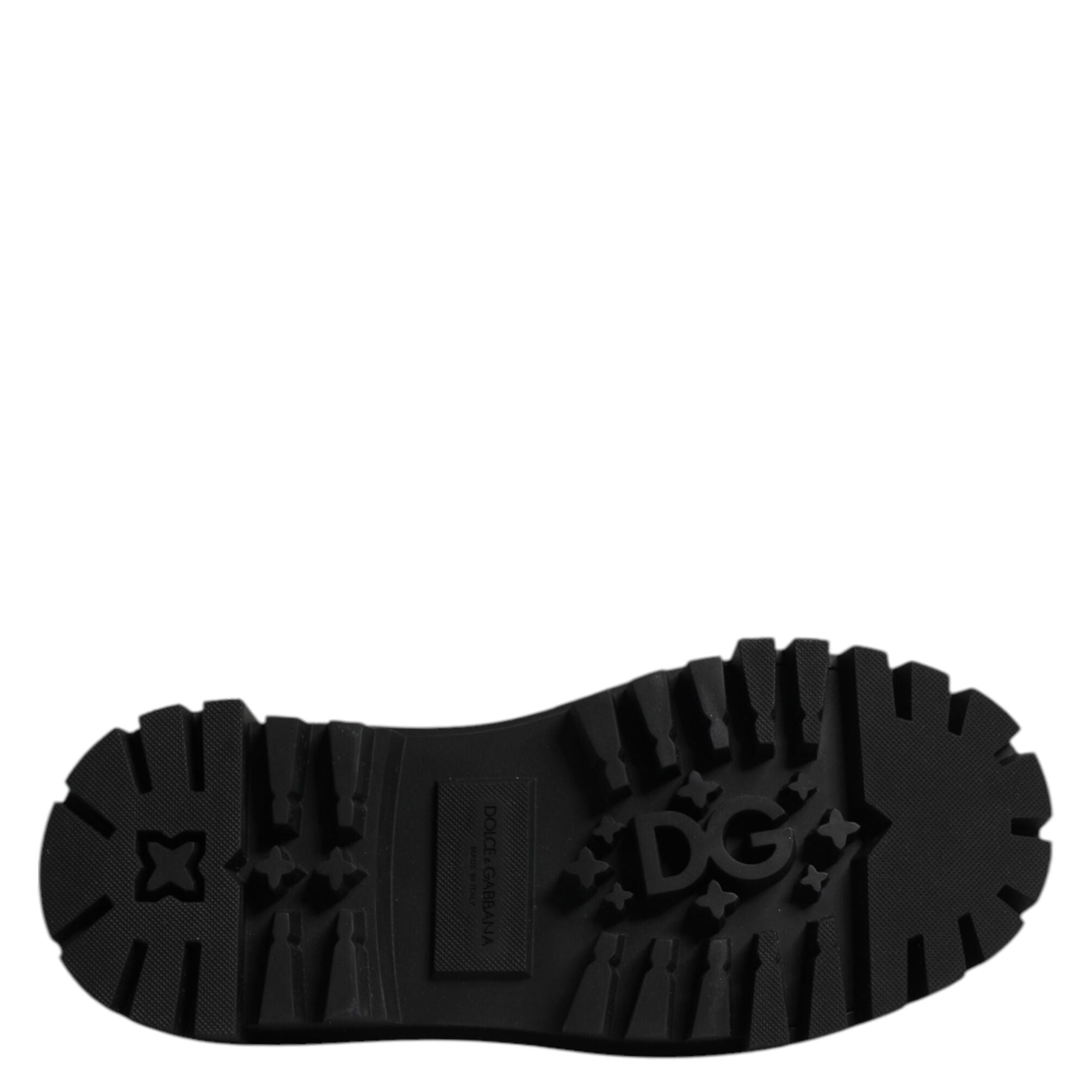 Dolce & Gabbana Black Leather Lace Up Derby Men Dress Shoes