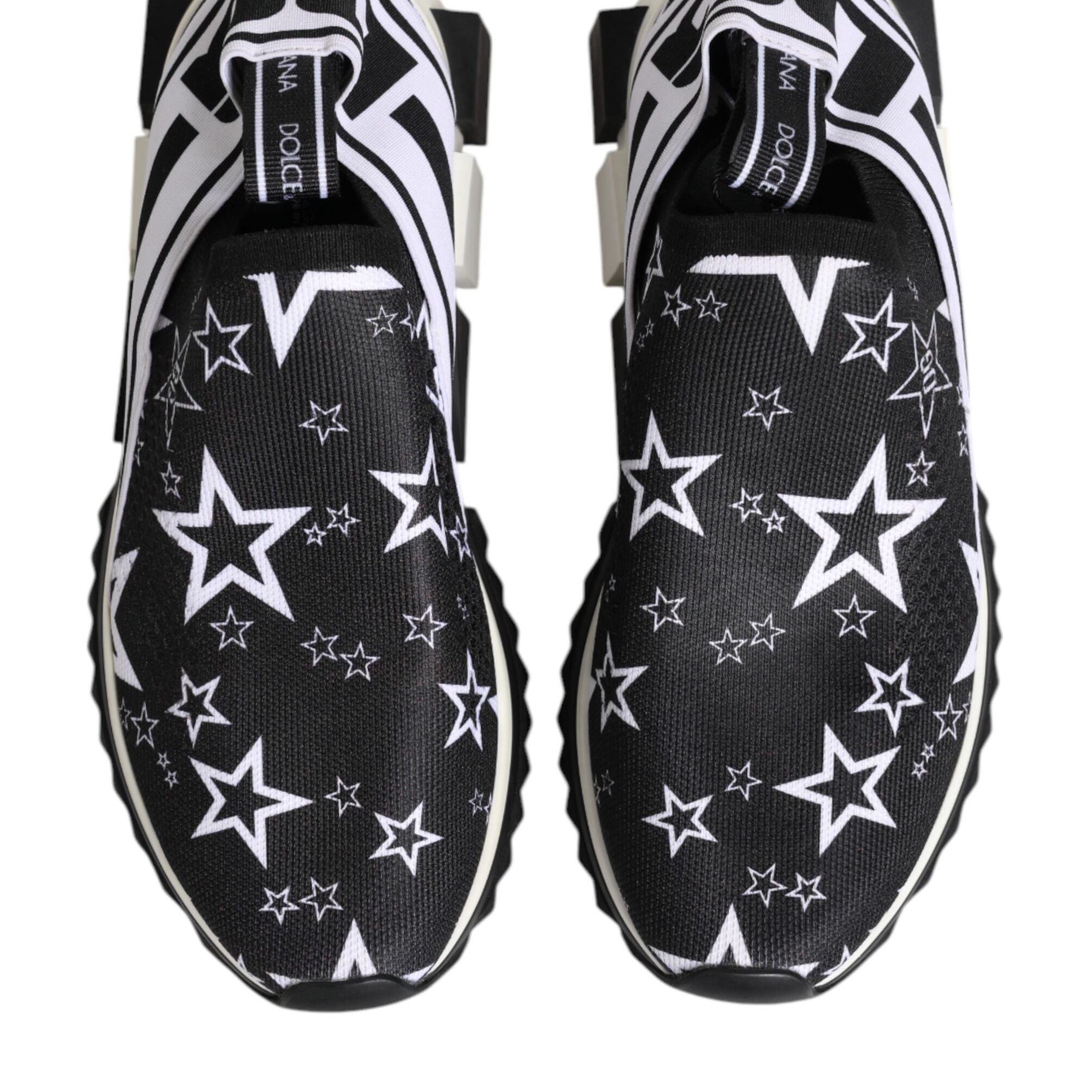 Dolce & Gabbana Black White Sorrento Low Top Sneakers Shoes