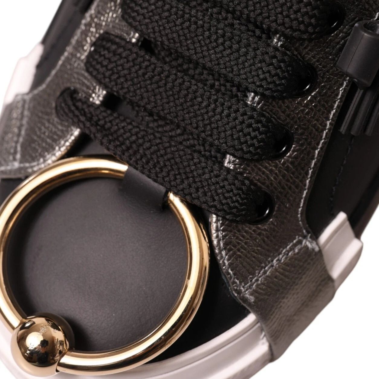 Dolce & Gabbana Black Leather Low Top Sneakers Portofino Shoes