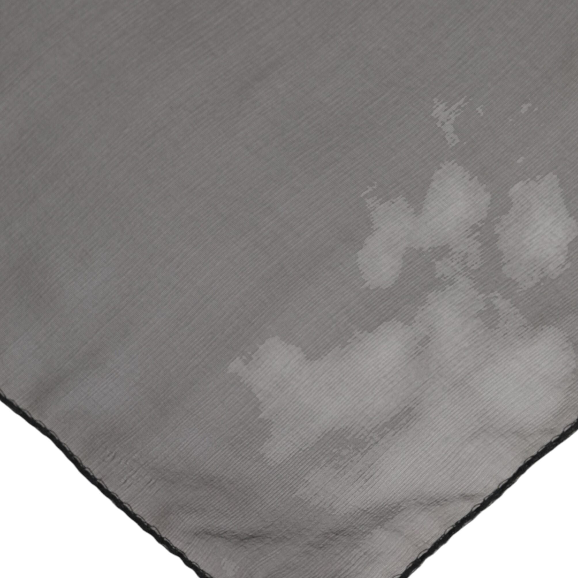 Dolce & Gabbana Gray Black Silk Square Women Foulard Scarf
