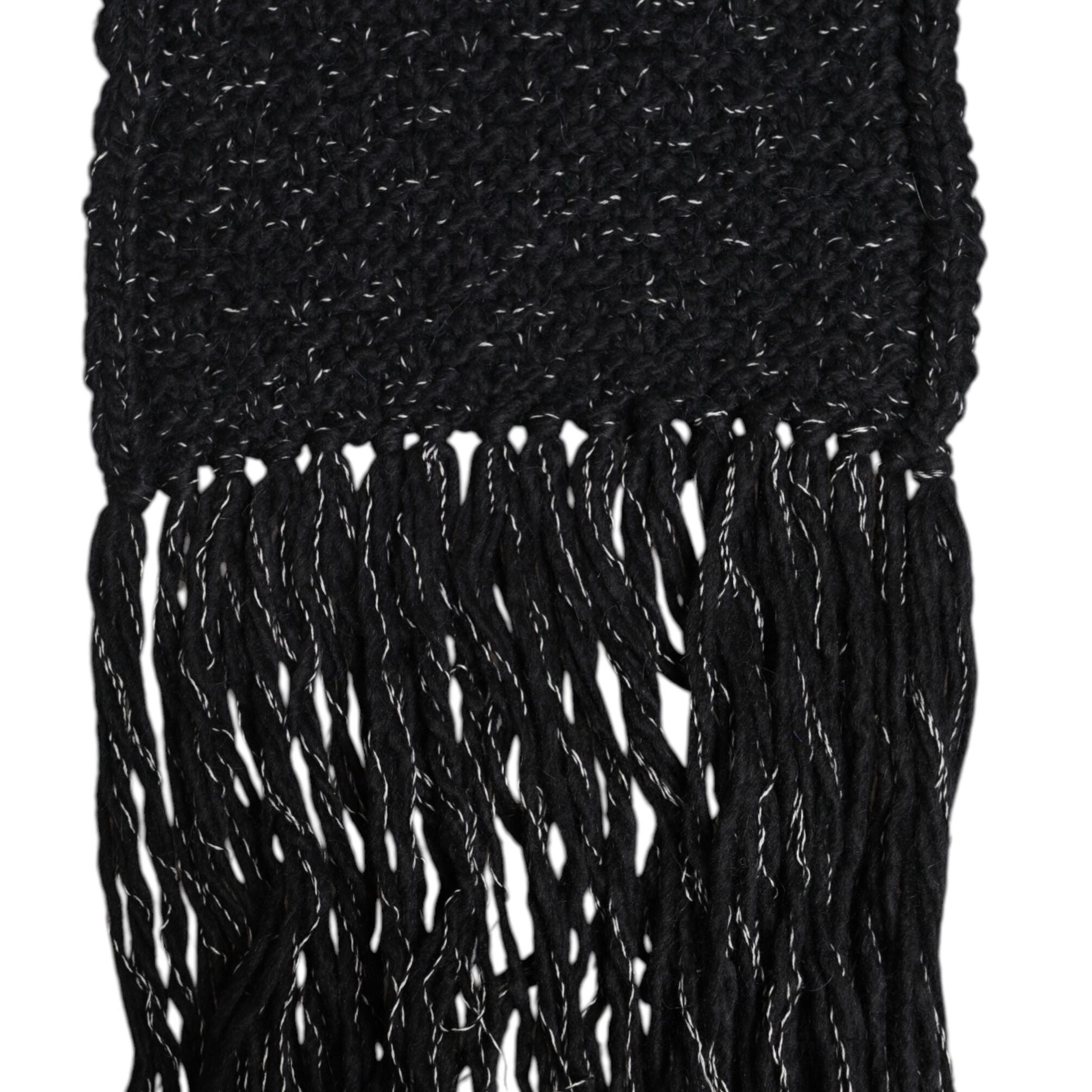 Dolce & Gabbana Black Cashmere Neck Warmer Wrap Shawl Scarf