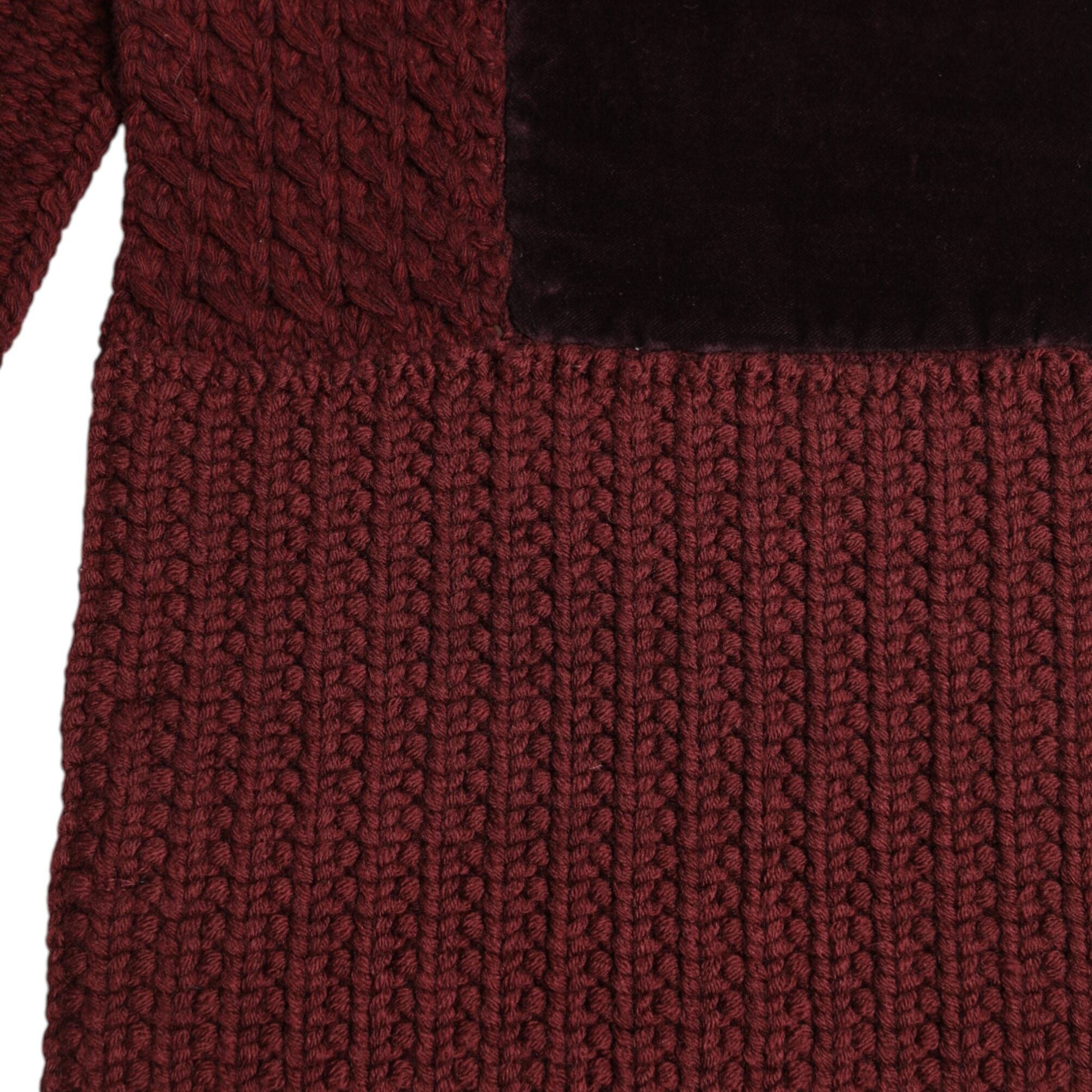 Dolce & Gabbana Maroon Black Neck Warmer Wrap Shawl Scarf