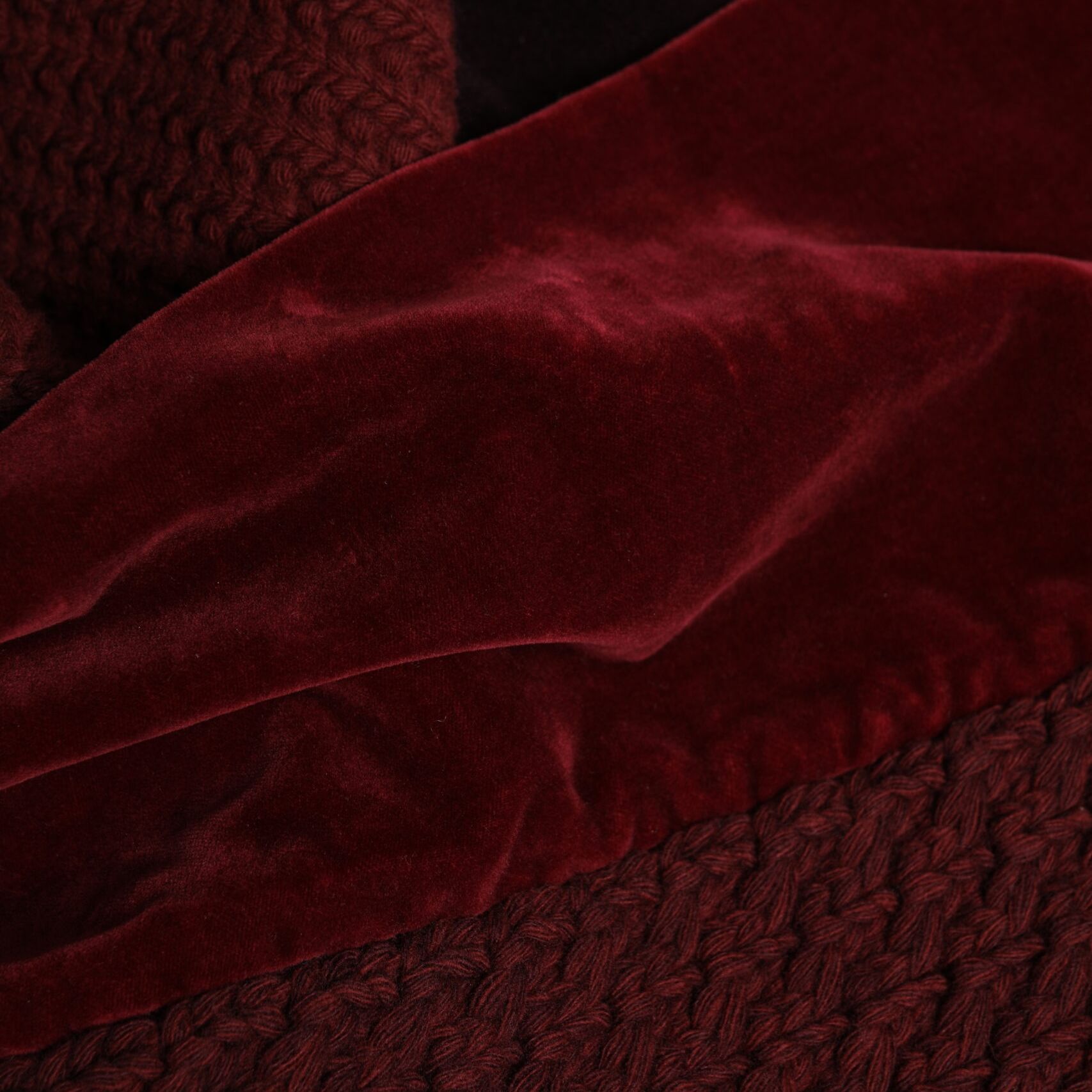 Dolce & Gabbana Maroon Black Neck Warmer Wrap Shawl Scarf