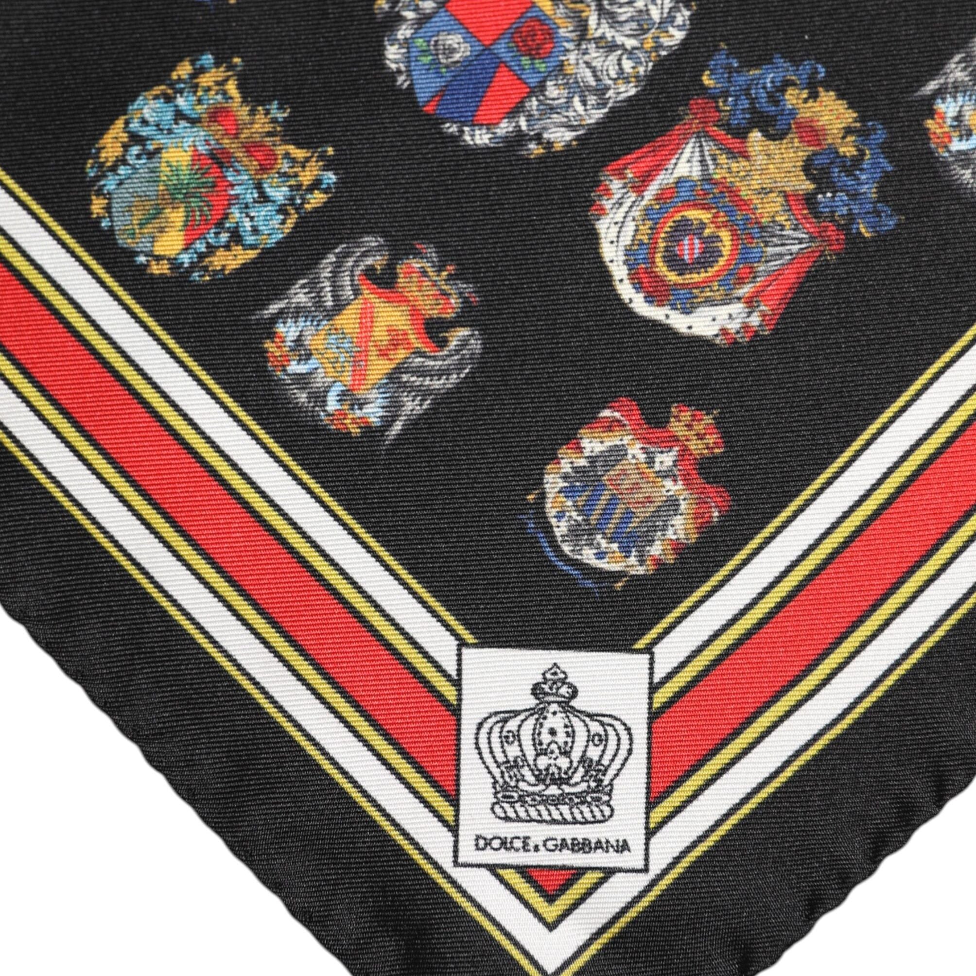 Dolce & Gabbana Multicolor Silk Square Men Foulard Scarf