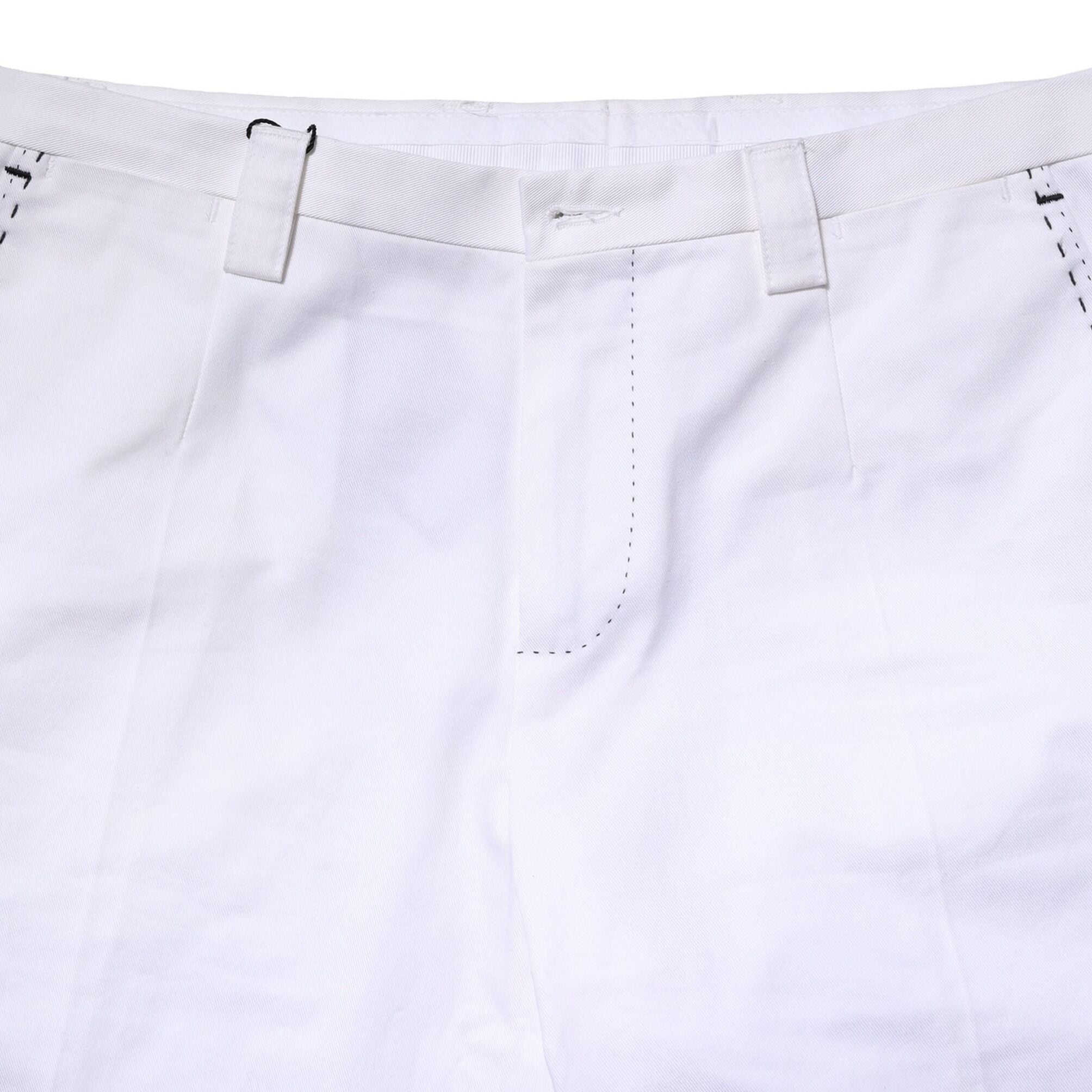 Dolce & Gabbana White Cotton Straight Logo Men Pants