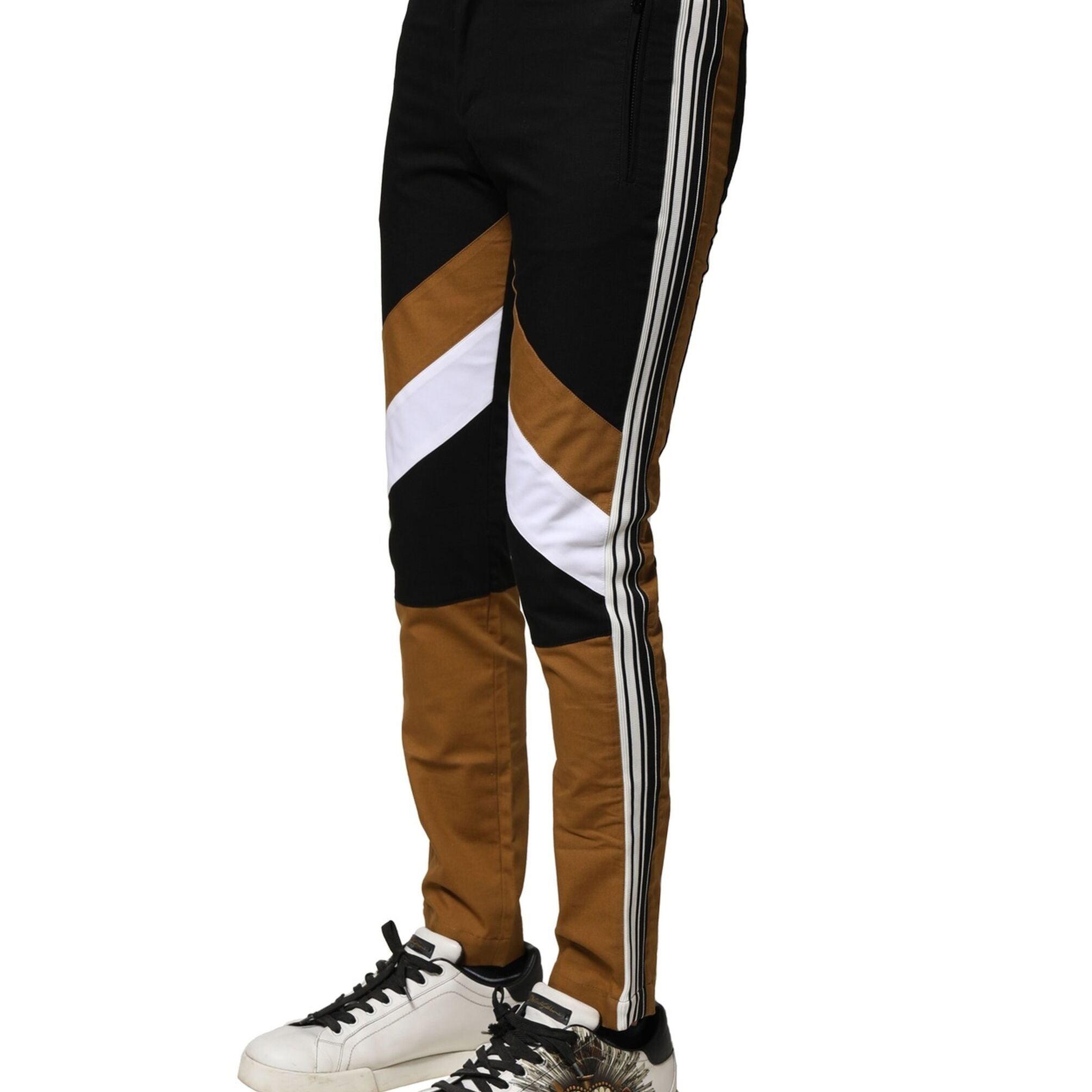Dolce & Gabbana Multicolor Cotton Slim Fit Men Pants