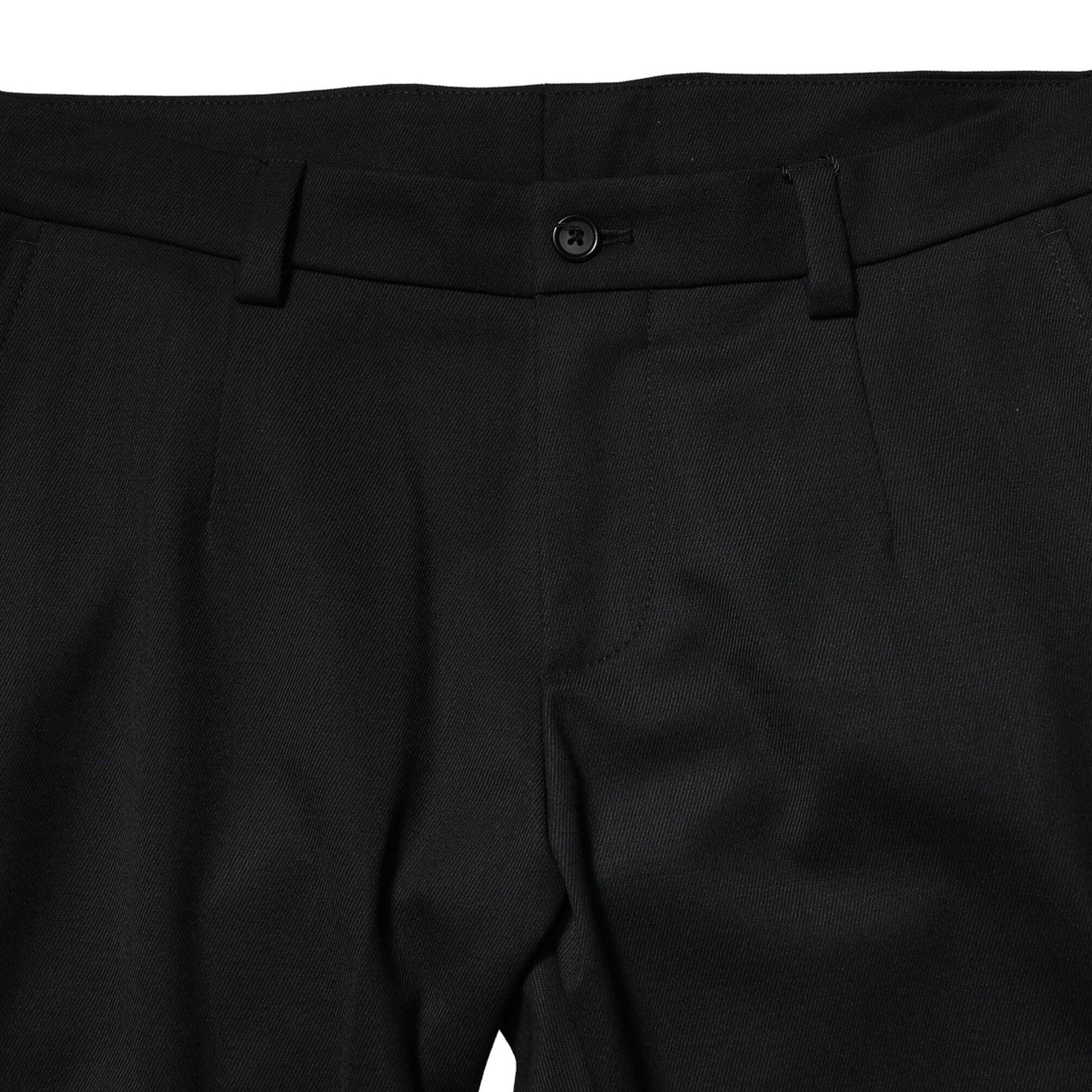 Dolce & Gabbana Black Wool Men Skinny Mid Waist Pants