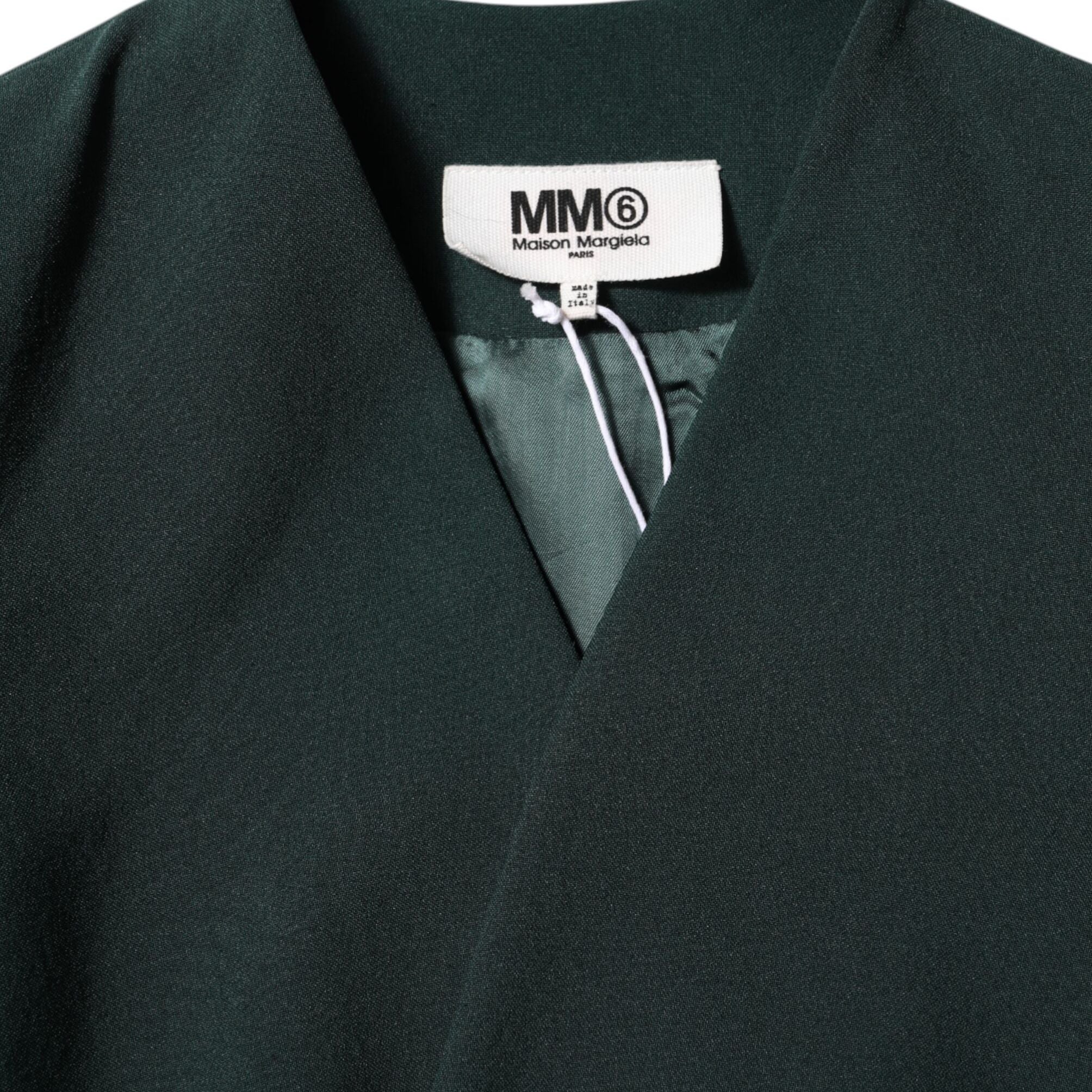 Maison Margiela Green Single Breasted One Button Coat Jacket