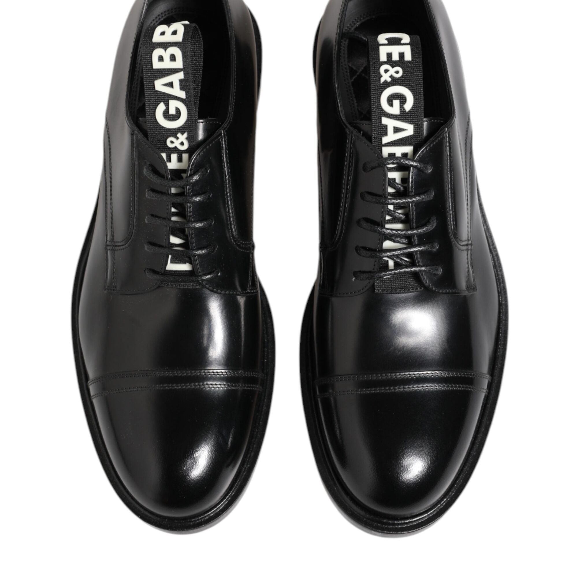 Dolce & Gabbana Black Leather Dress Lace Up Men Formal Shoes