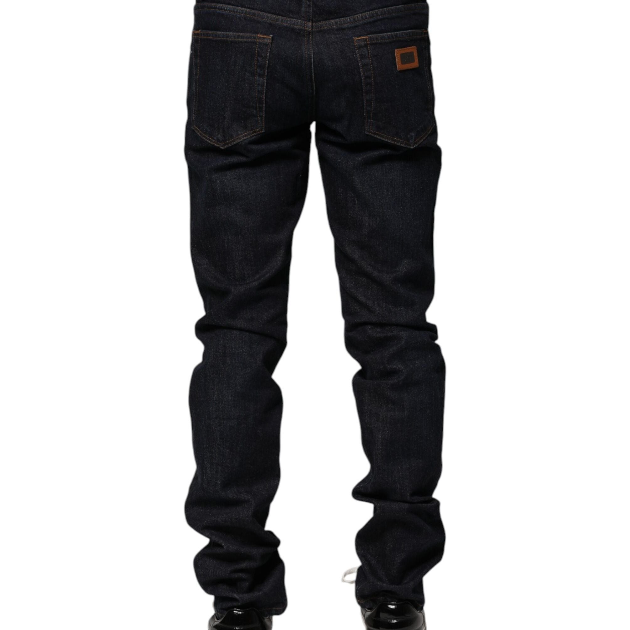 Dolce & Gabbana Black Cotton Skinny Denim Men Jeans