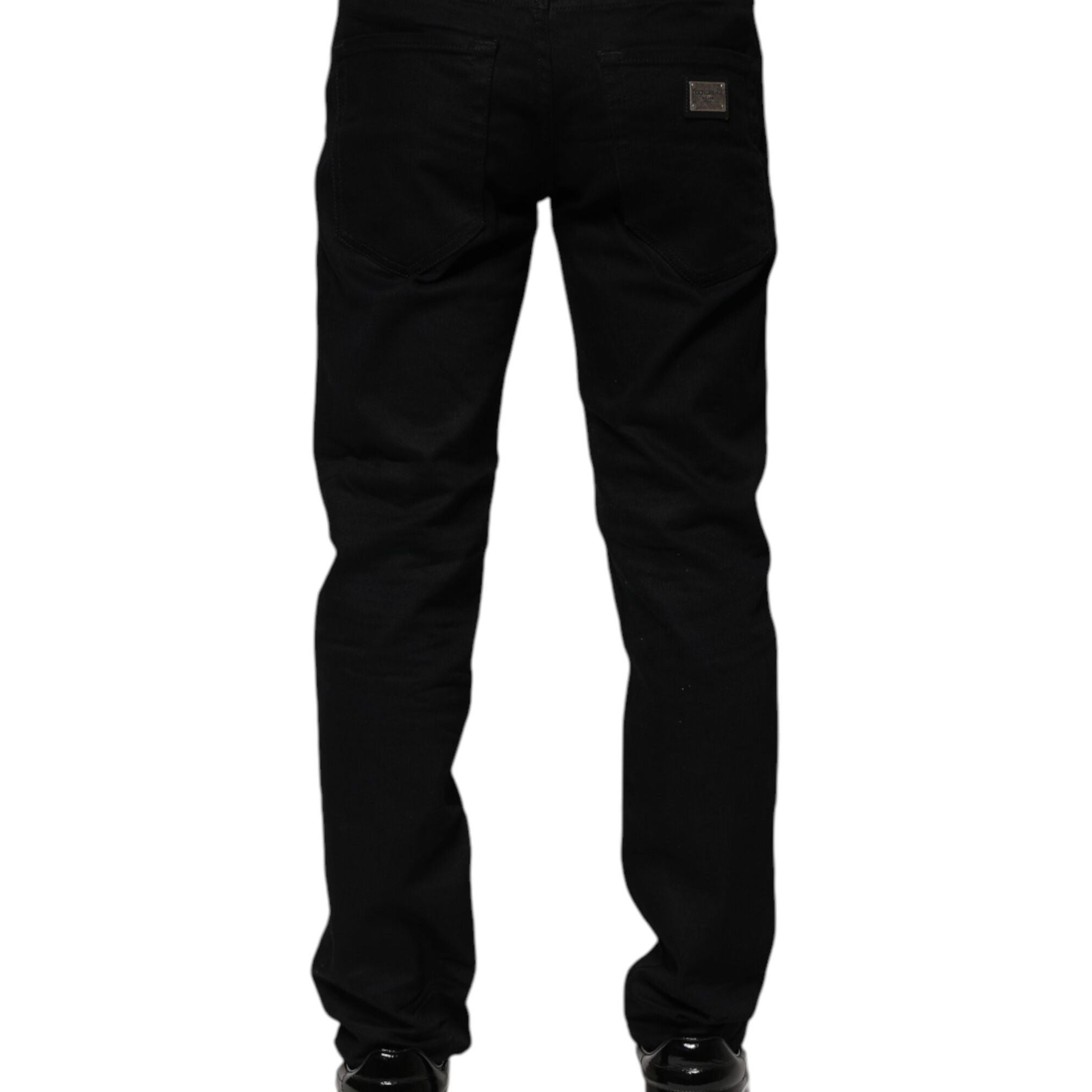 Dolce & Gabbana Black Cotton Skinny Denim Jeans