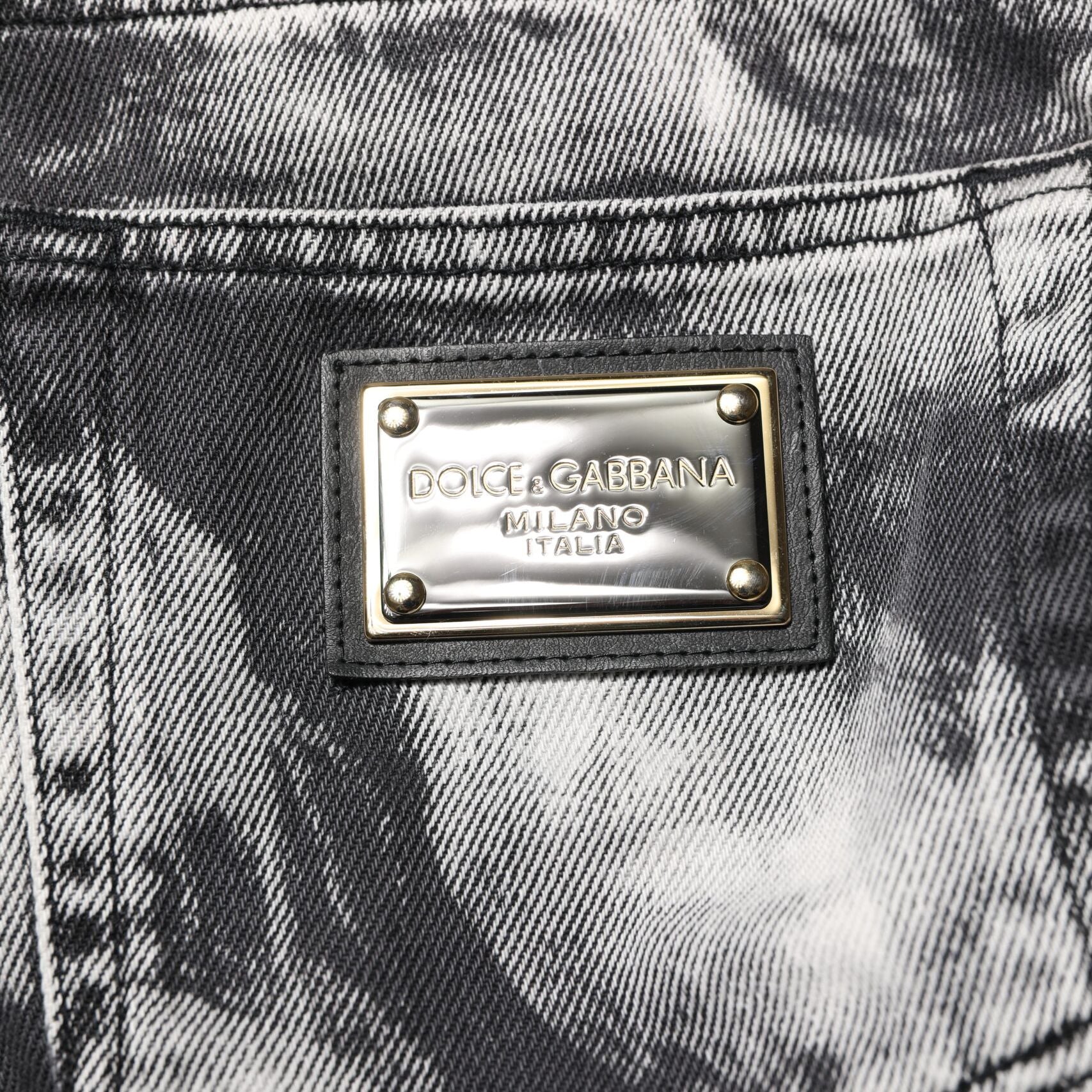 Dolce & Gabbana Black Tie Dye Straight Denim Jeans
