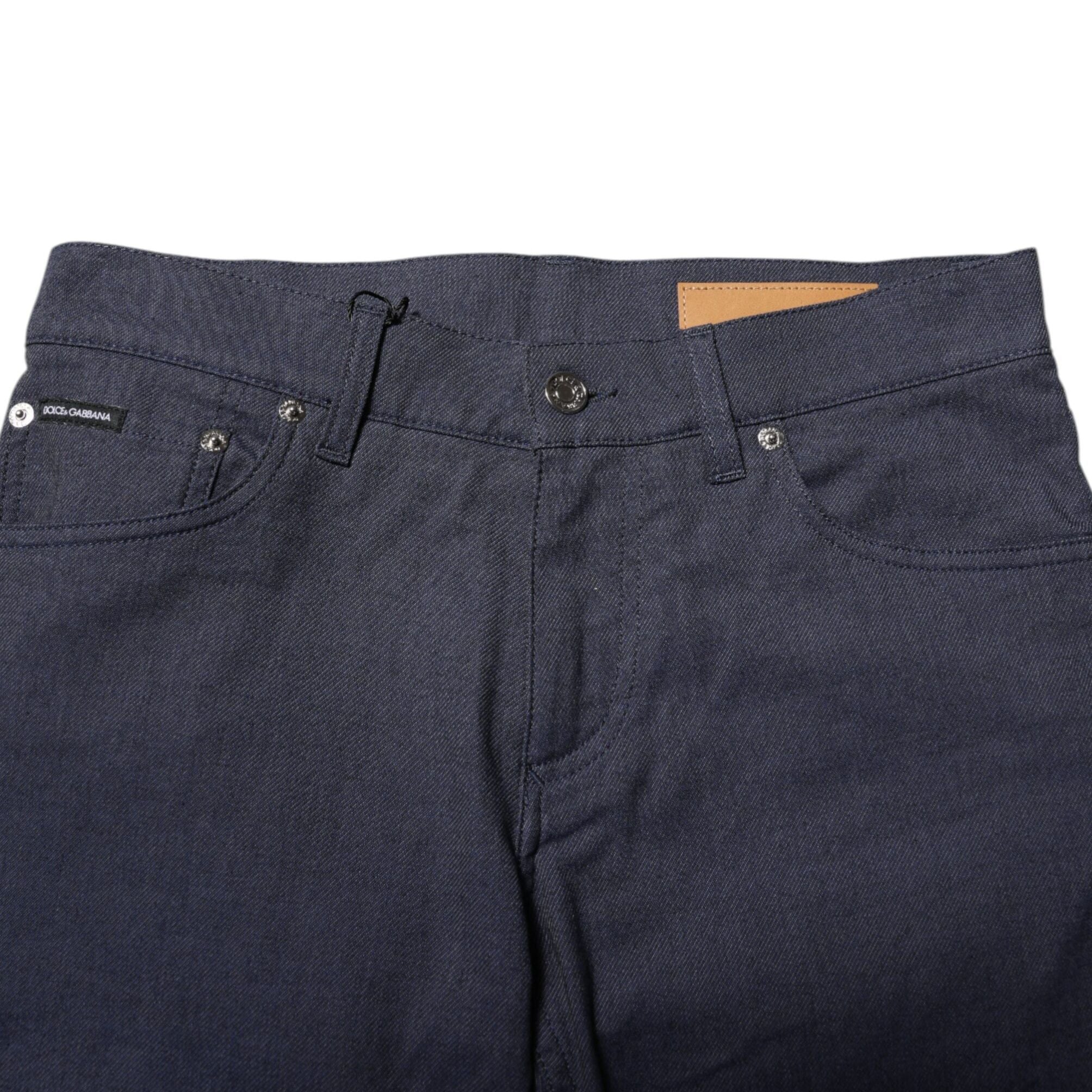 Dolce & Gabbana Dark Blue Cotton Skinny Denim Jeans