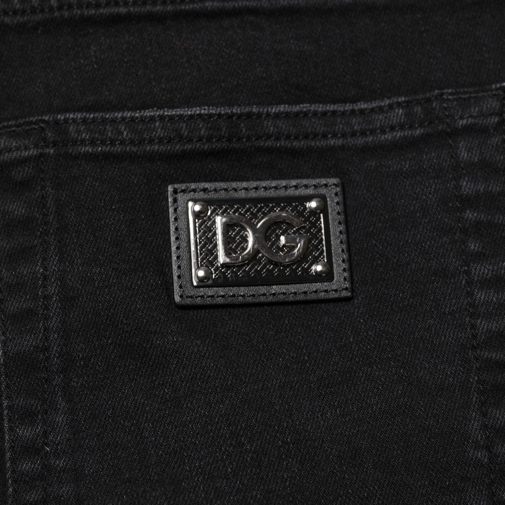 Dolce & Gabbana Black Cotton Skinny Men Denim Jeans