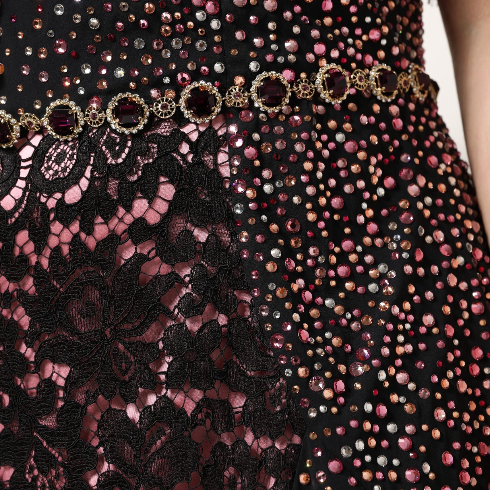 Dolce & Gabbana Multicolor Embellished Mermaid Gown Dress