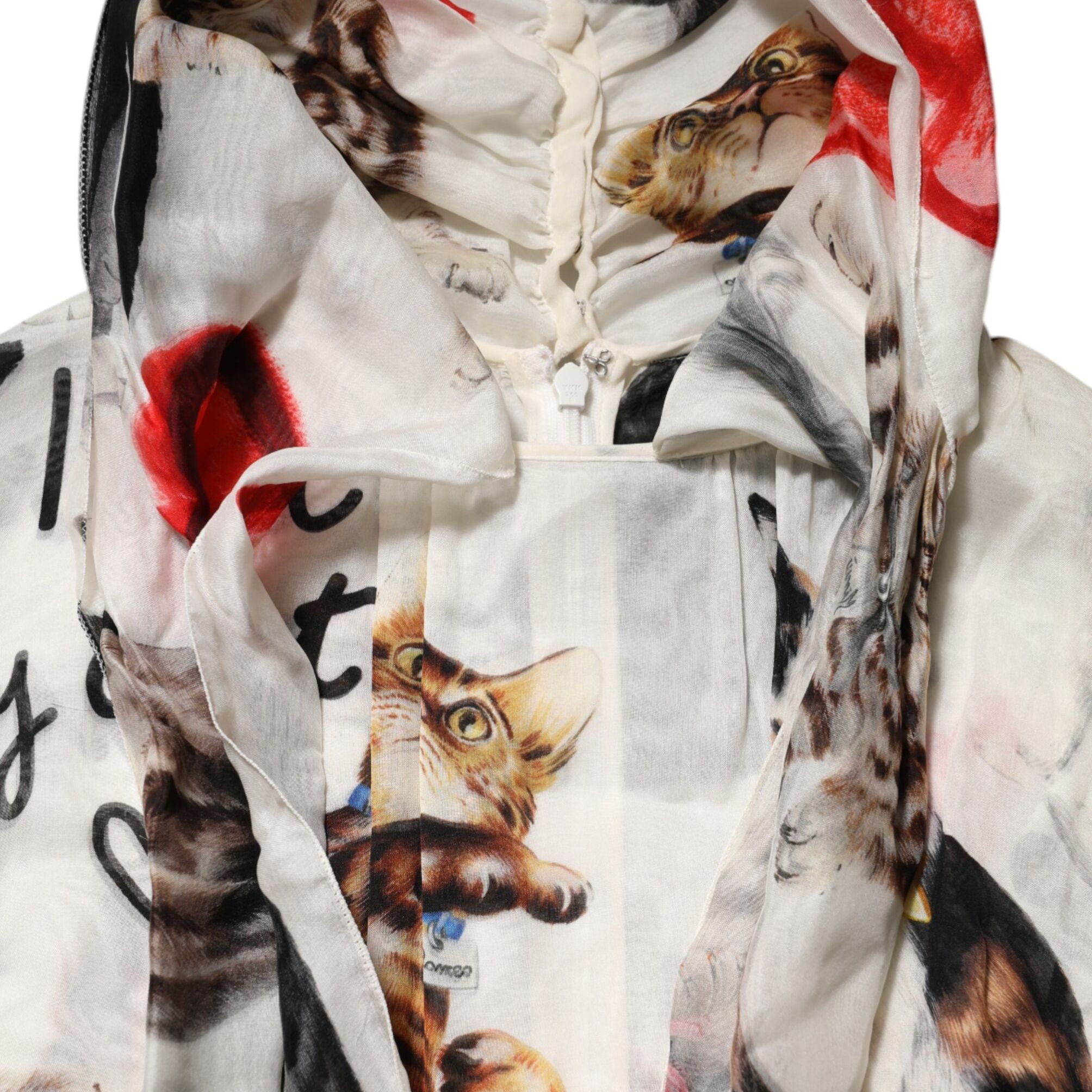 Dolce & Gabbana Multicolor Animal Print Silk Ascot Maxi Dress
