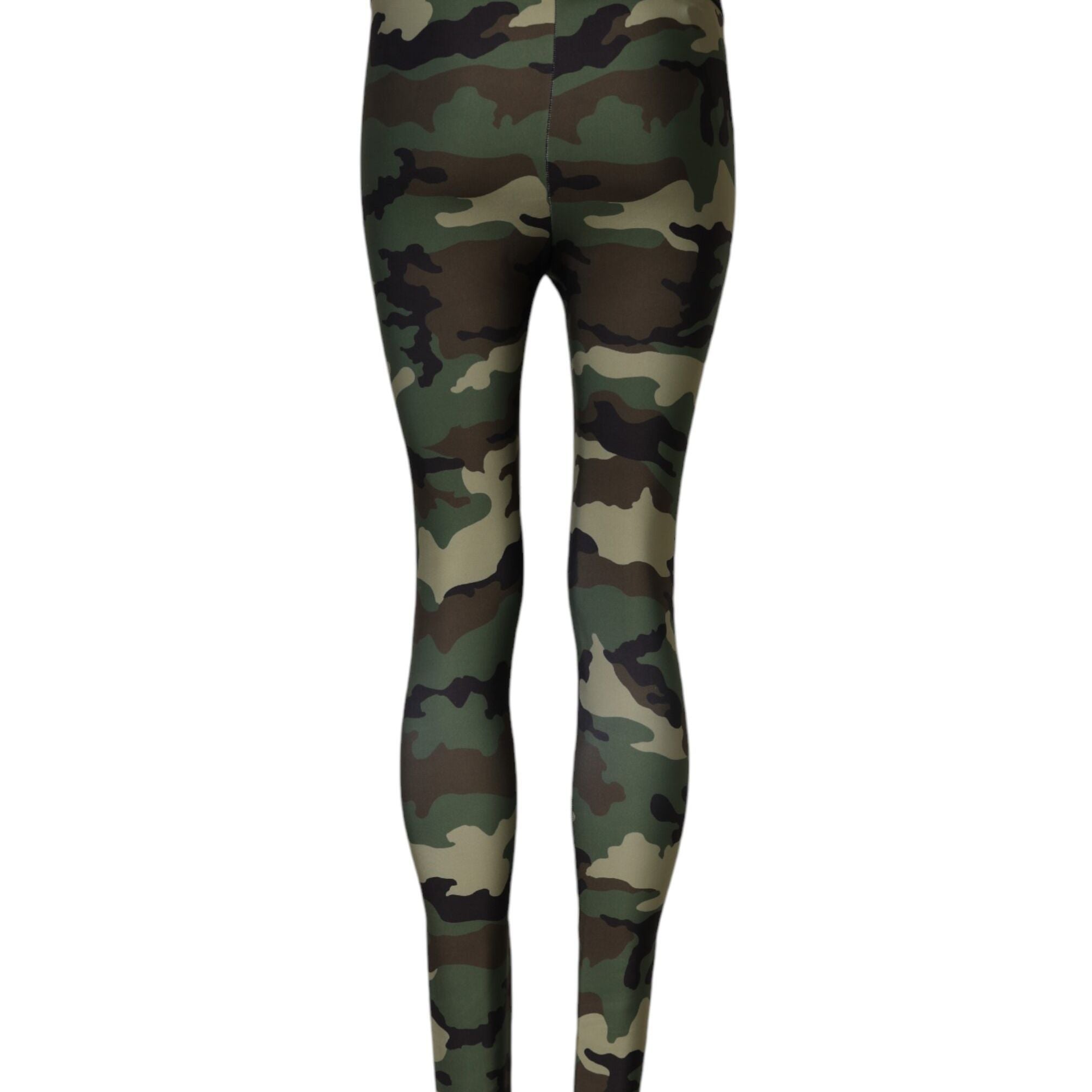 Dolce & Gabbana Multicolor Camouflage DG Waist Leggings Pants