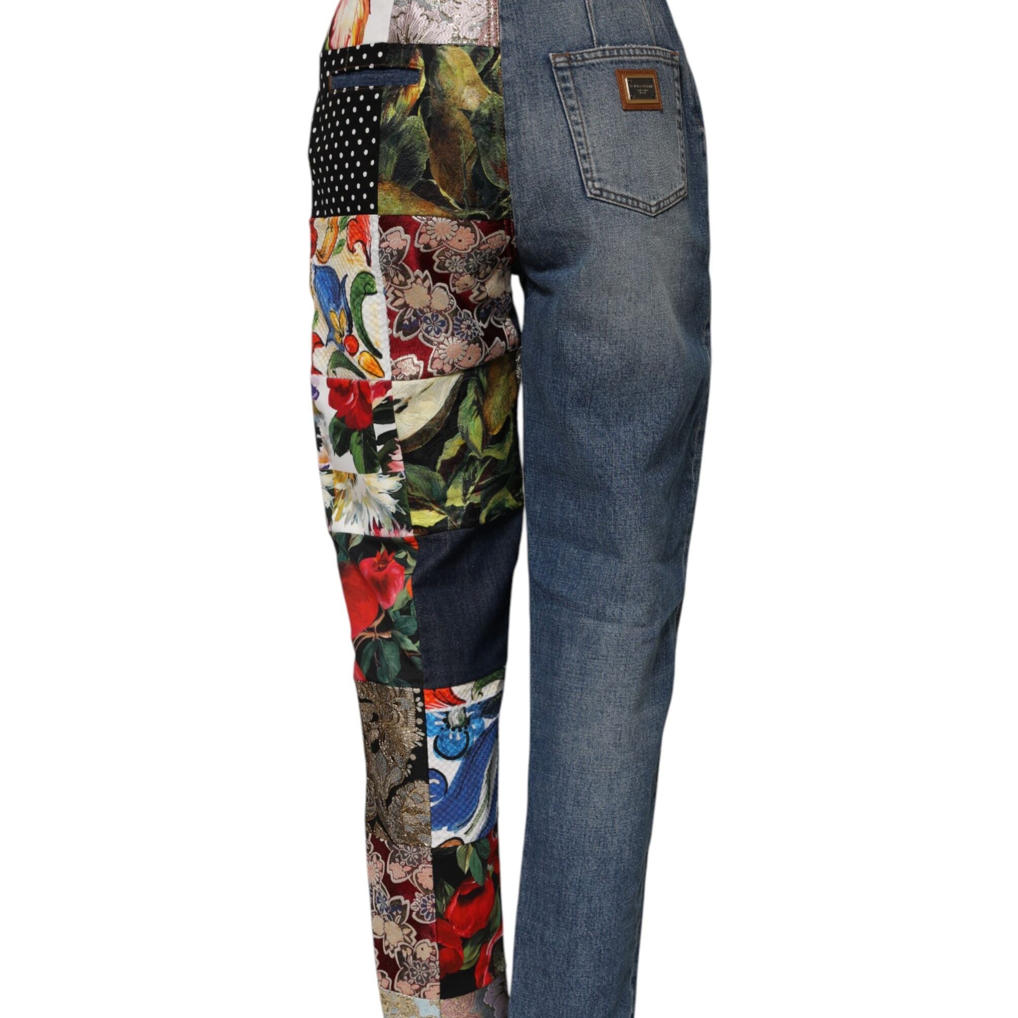 Dolce & Gabbana Blue AMBER Patchwork High Waist Denim Jeans