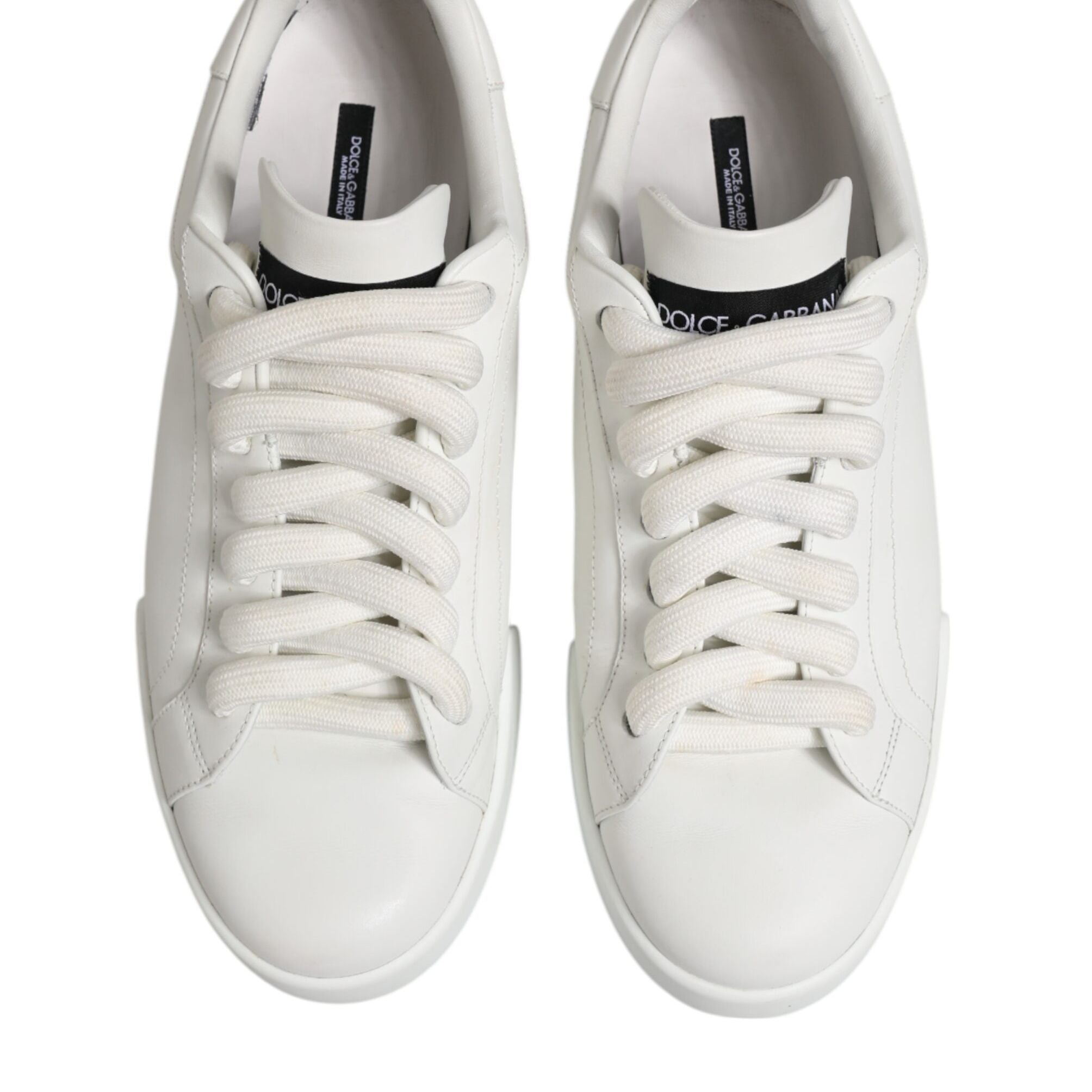 Dolce & Gabbana White Logo Lace Up Low Top Men Sneakers Shoes
