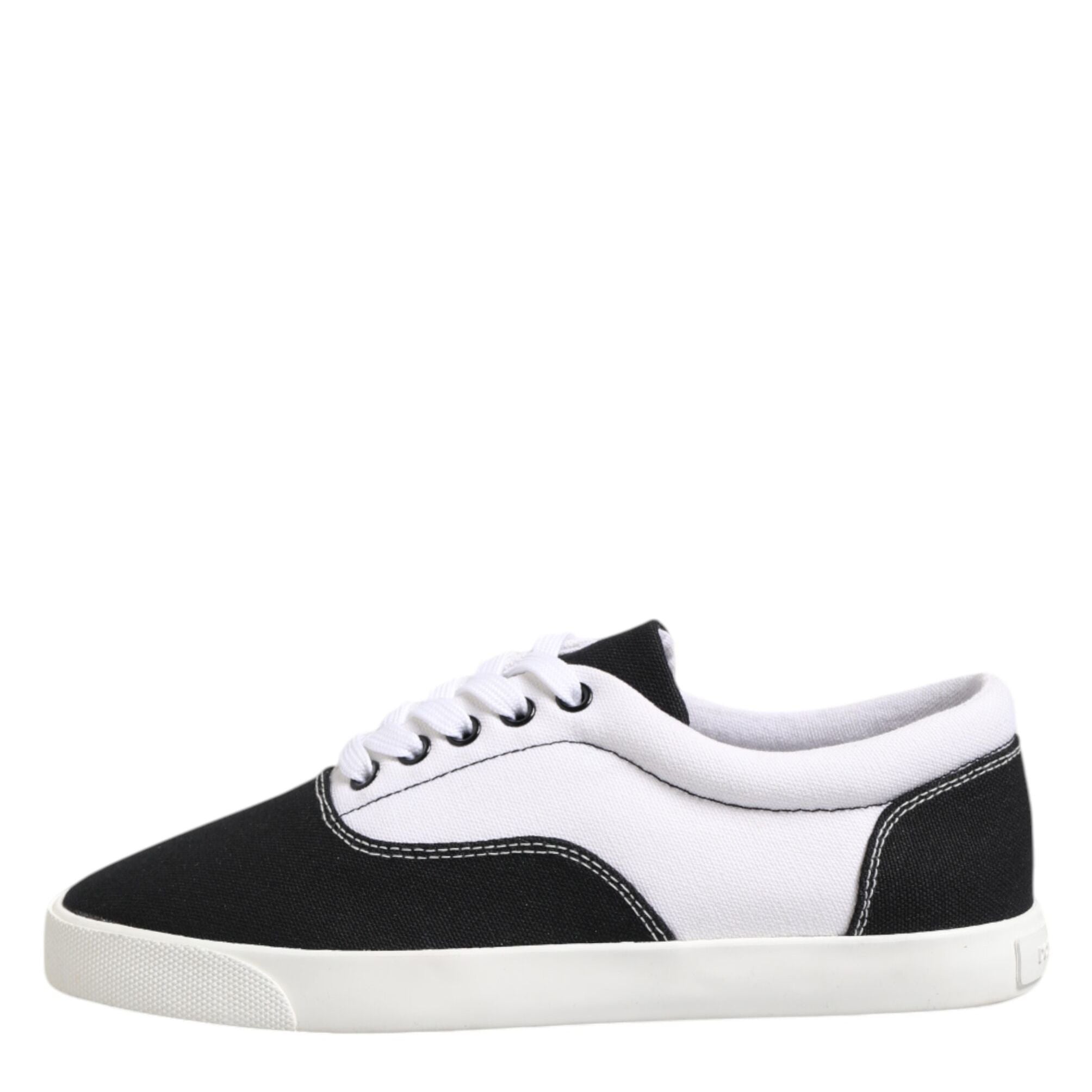 Dolce & Gabbana Black Cotton Canvas Lace Up Men Sneakers Shoes