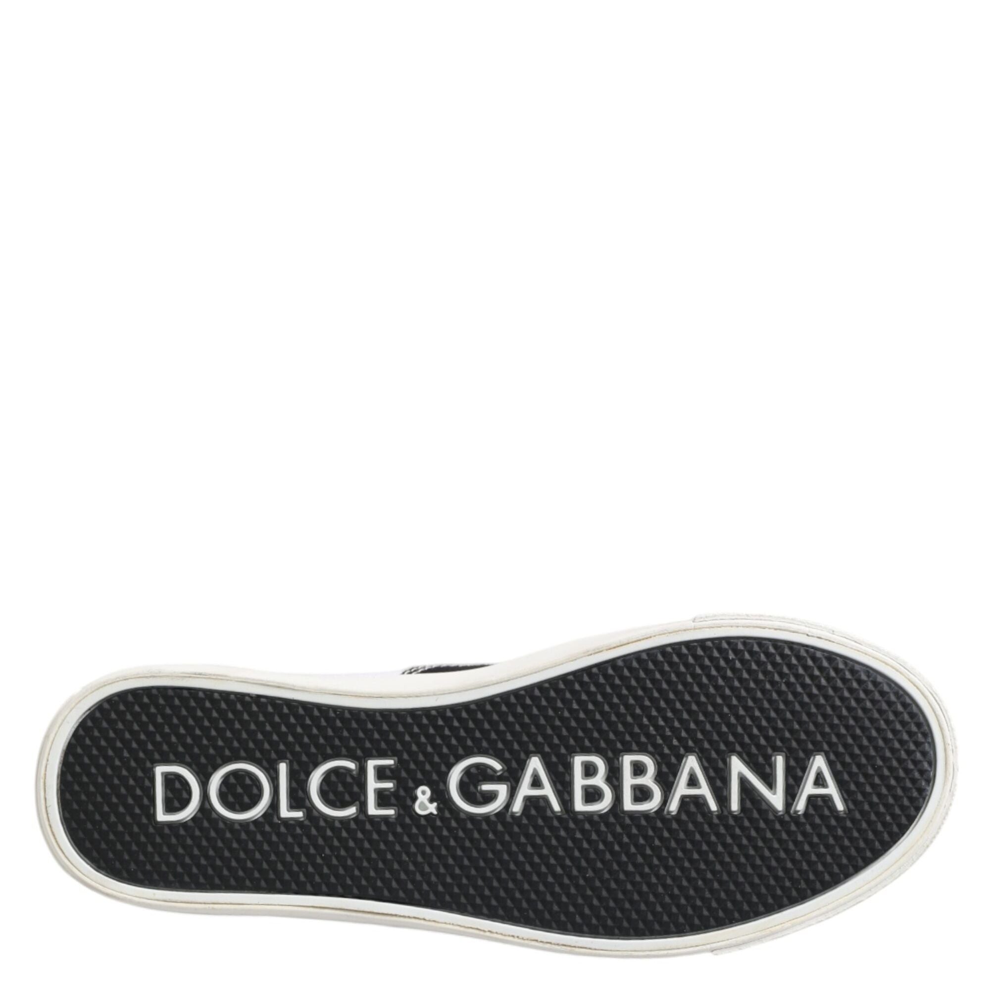 Dolce & Gabbana Black Cotton Canvas Lace Up Men Sneakers Shoes