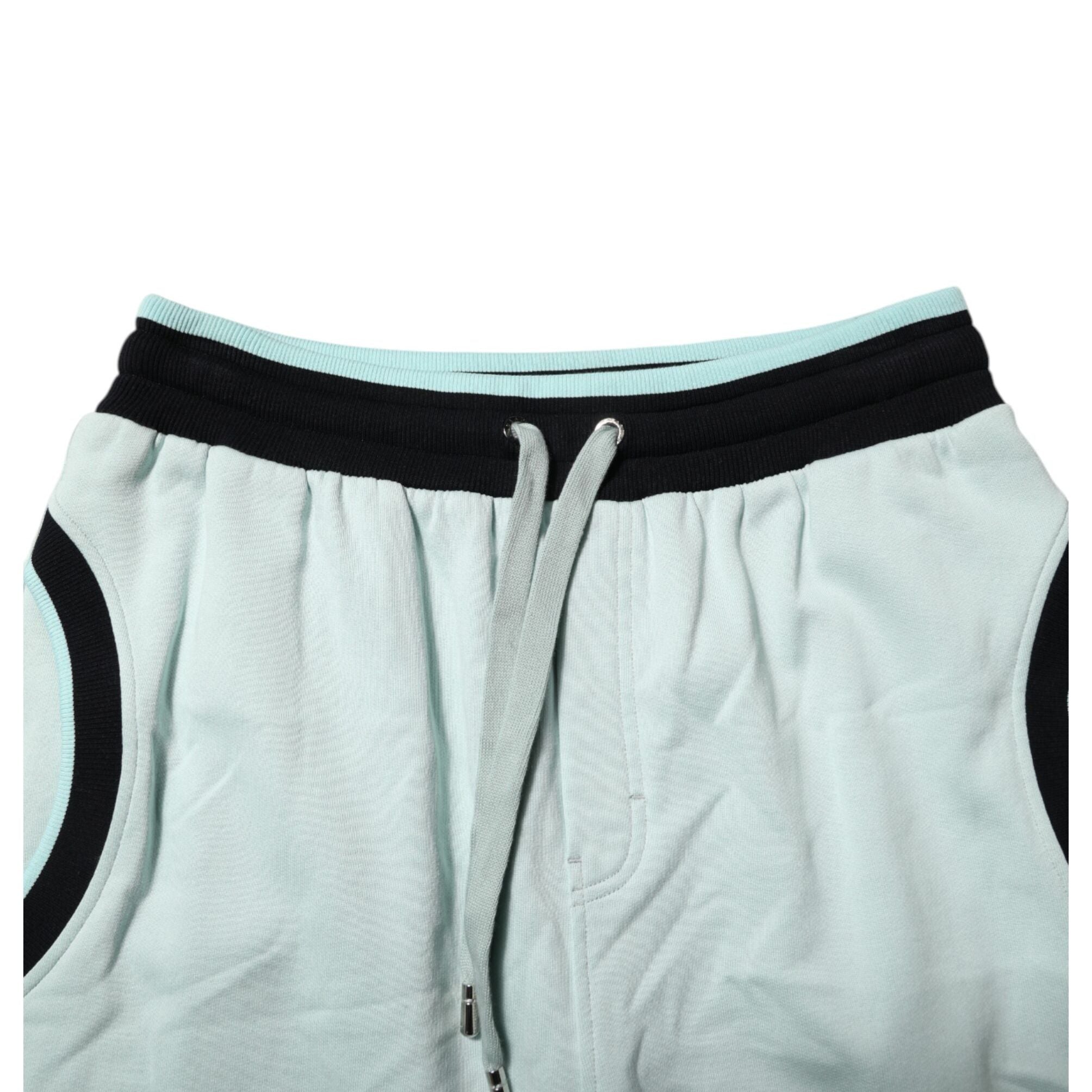 Dolce & Gabbana Light Green Cotton Men Jogger Sweatpants Pants