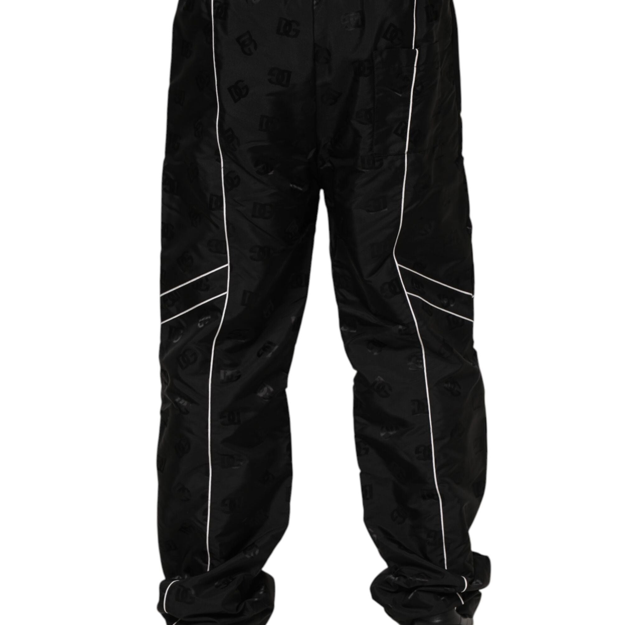 Dolce & Gabbana Black Cotton Straight Jogger Sweatpants Pants