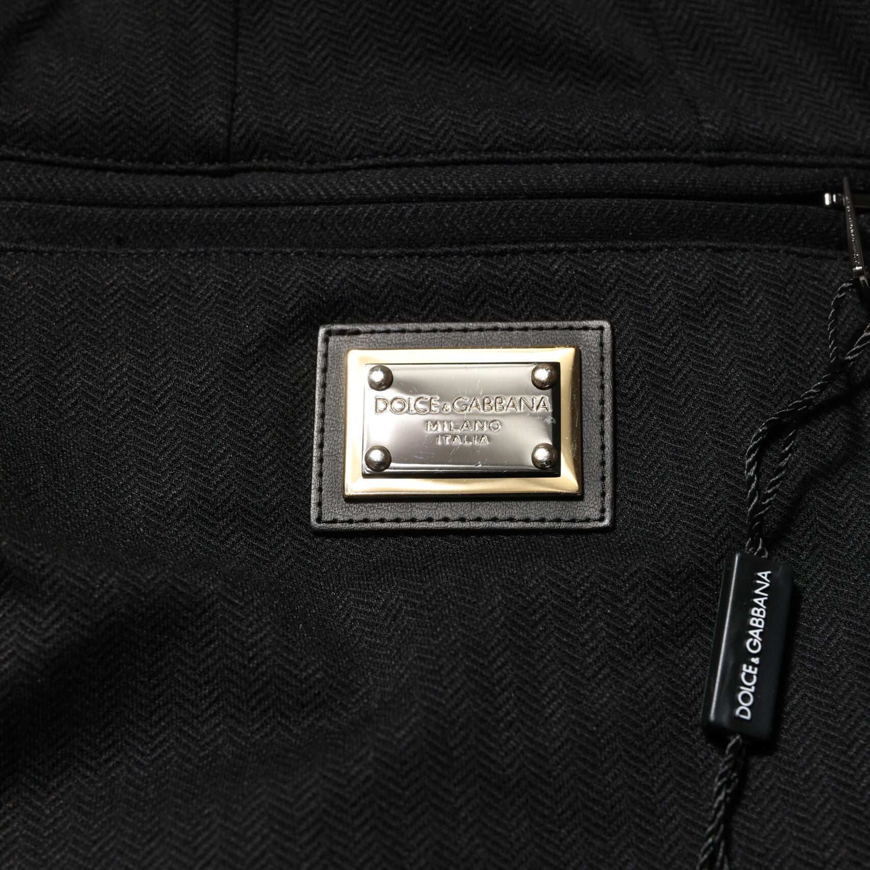 Dolce & Gabbana Black Viscose Drawstring Men Jogger Pants