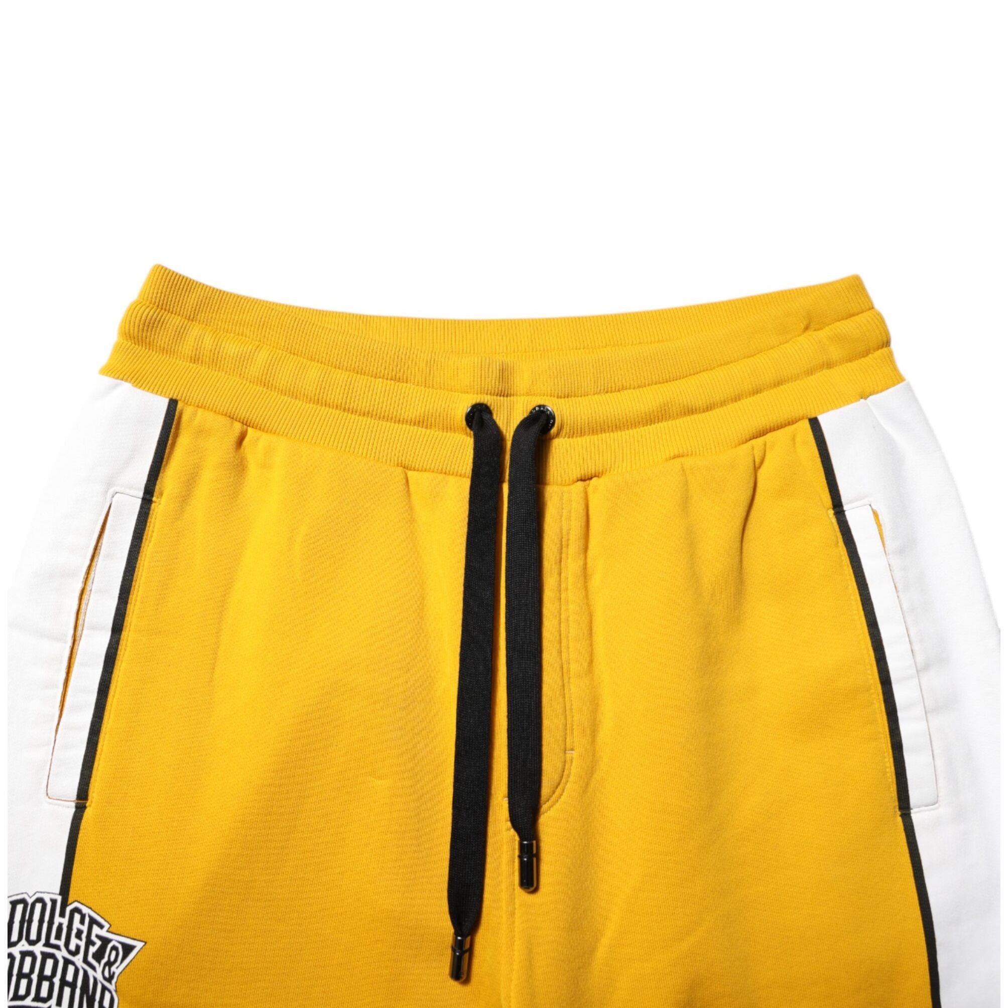 Dolce & Gabbana Yellow Cotton Sweatpants Jogger Pants