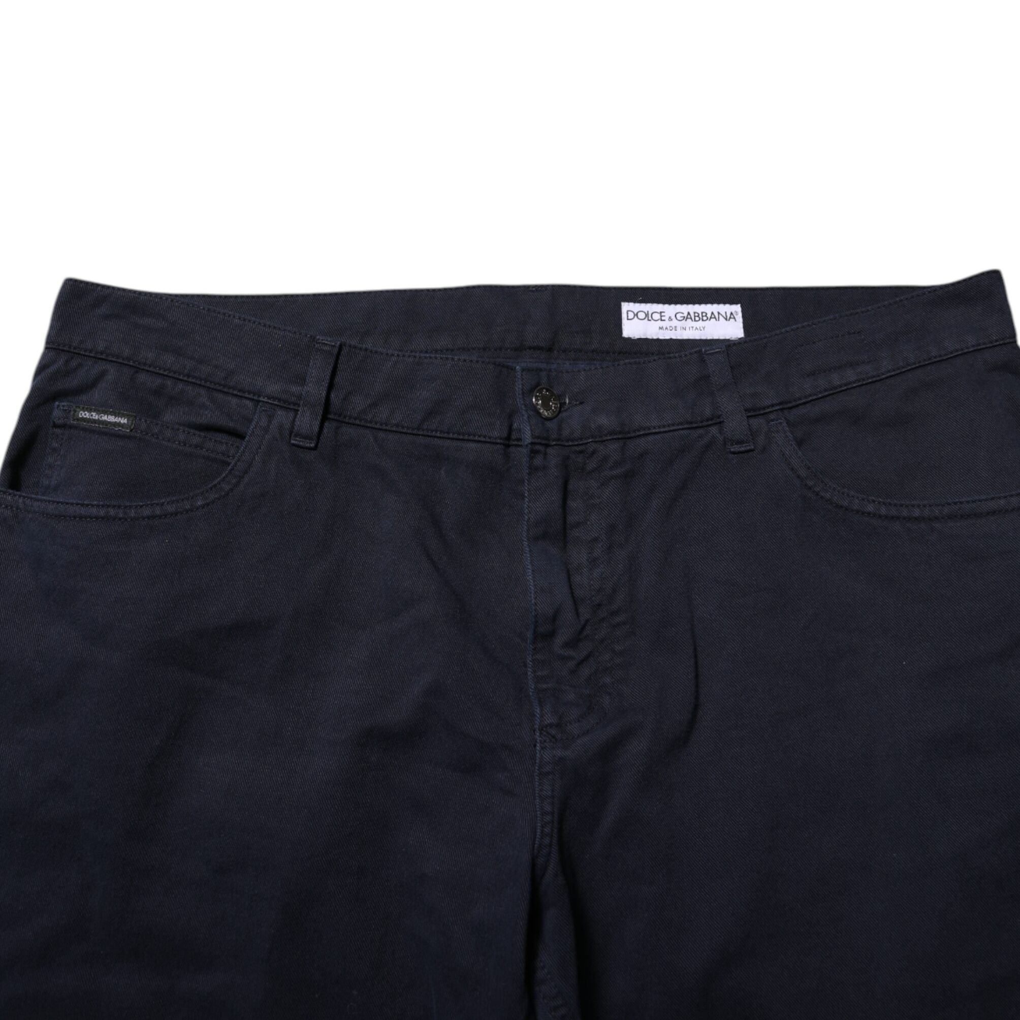 Dolce & Gabbana Black Cotton Tapered Denim Jeans