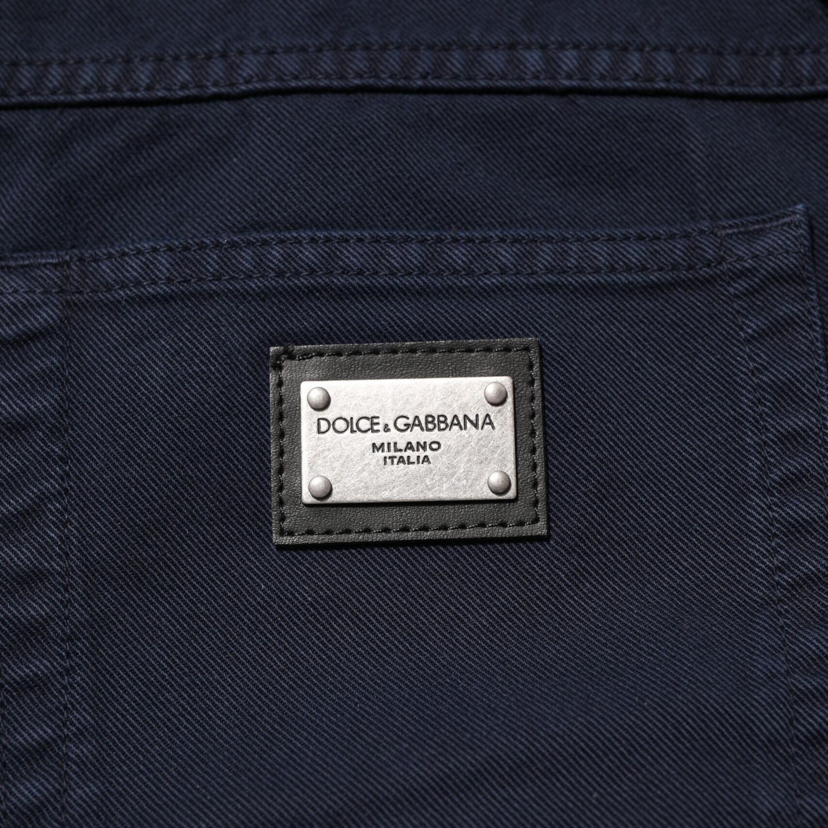 Dolce & Gabbana Black Cotton Tapered Denim Jeans