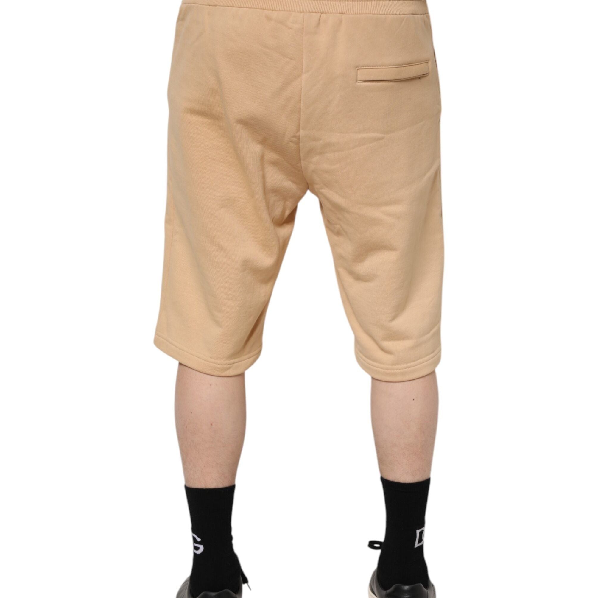 Dolce & Gabbana Yellow Cotton Men Bermuda Sweatshorts Shorts