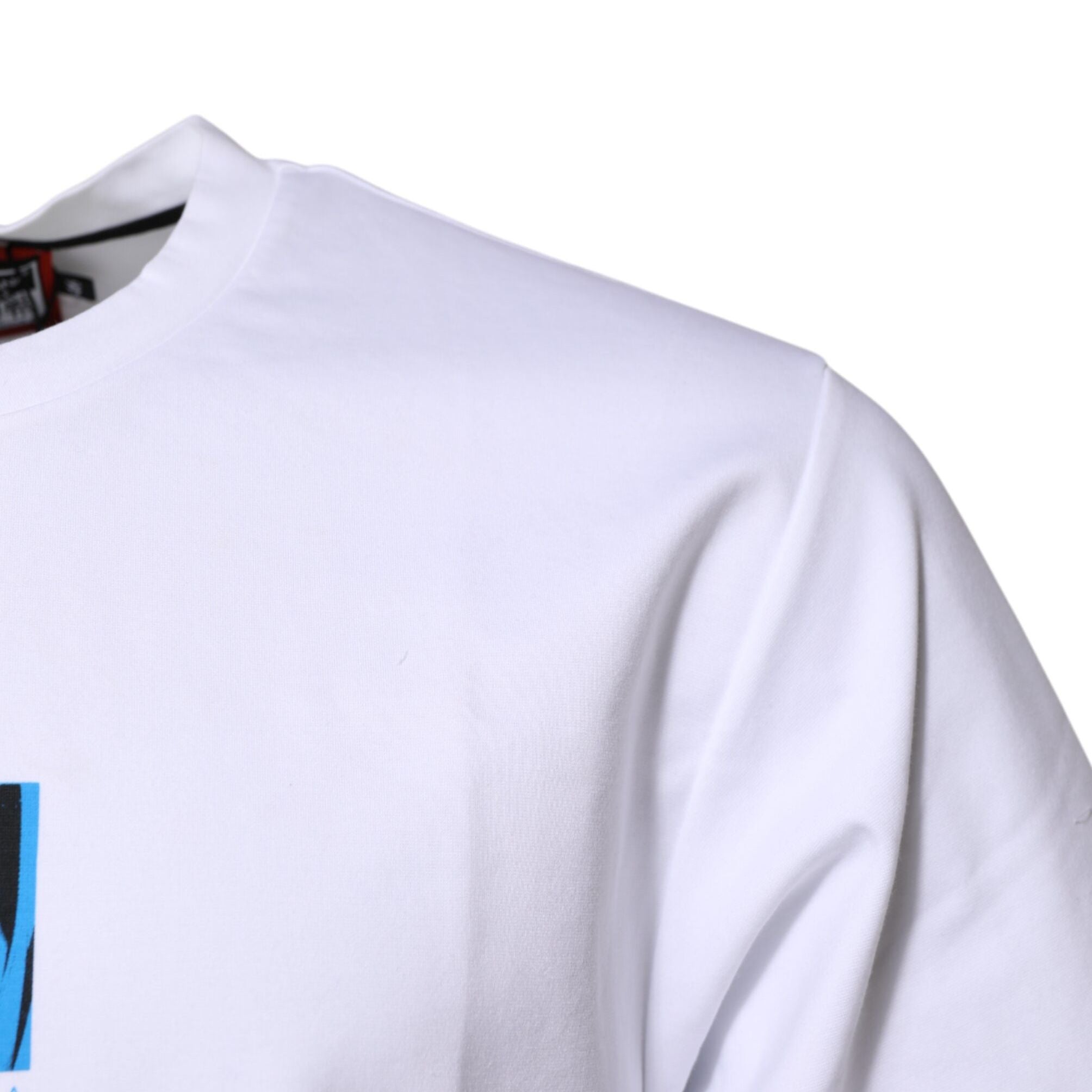 Dolce & Gabbana White Cotton Crew Neck Graphic Print T-shirt