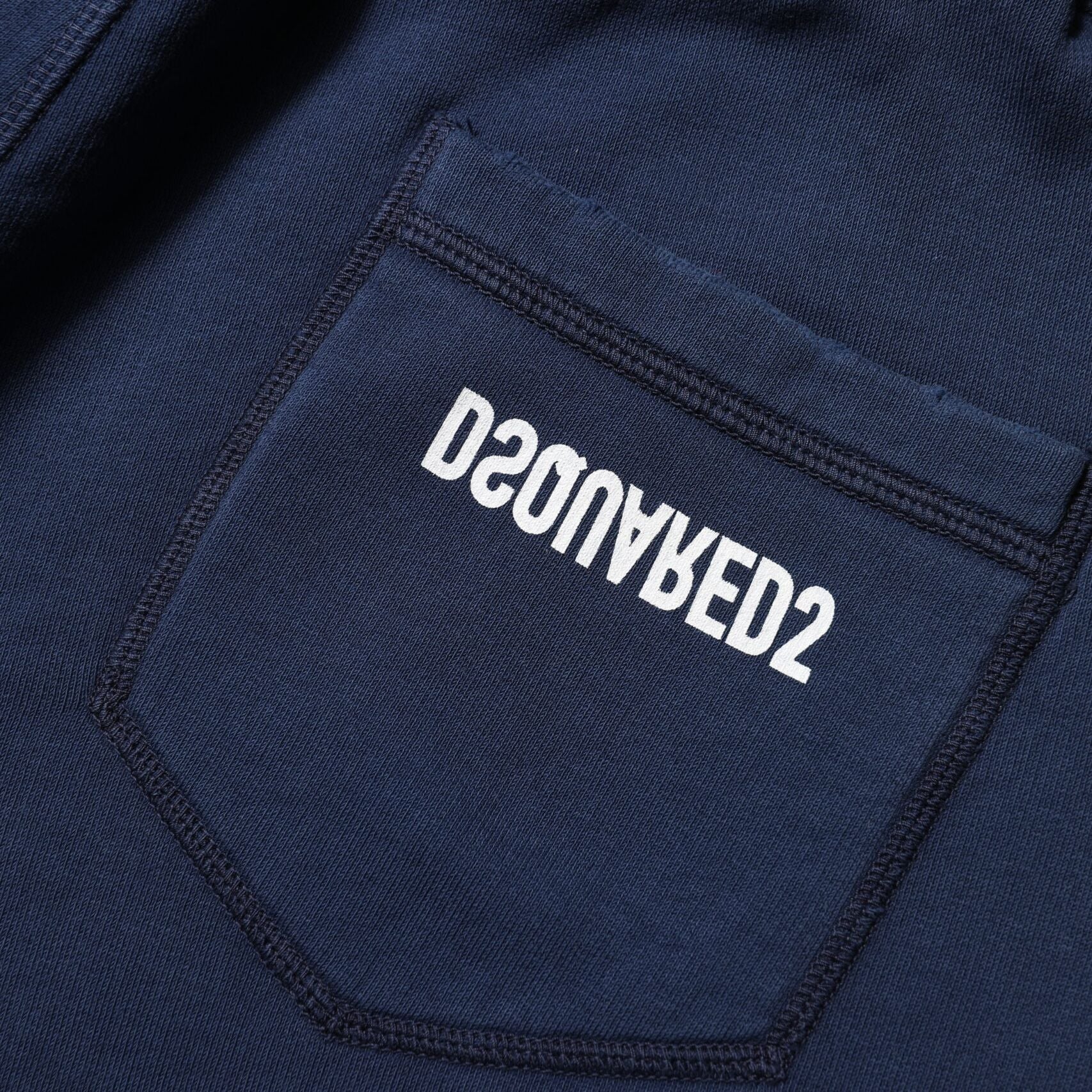 Dsquared² Blue Cotton Mid Waisted Jogger Pants