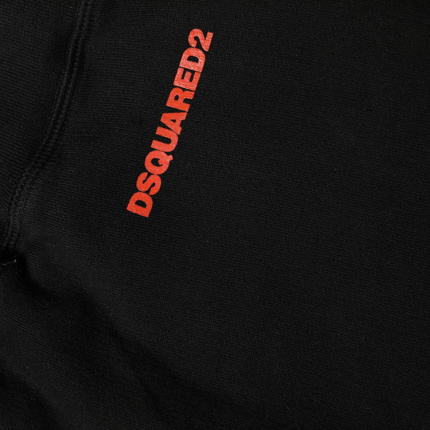 Dsquared² Black Red Cotton Straight Fit Jogger Pants