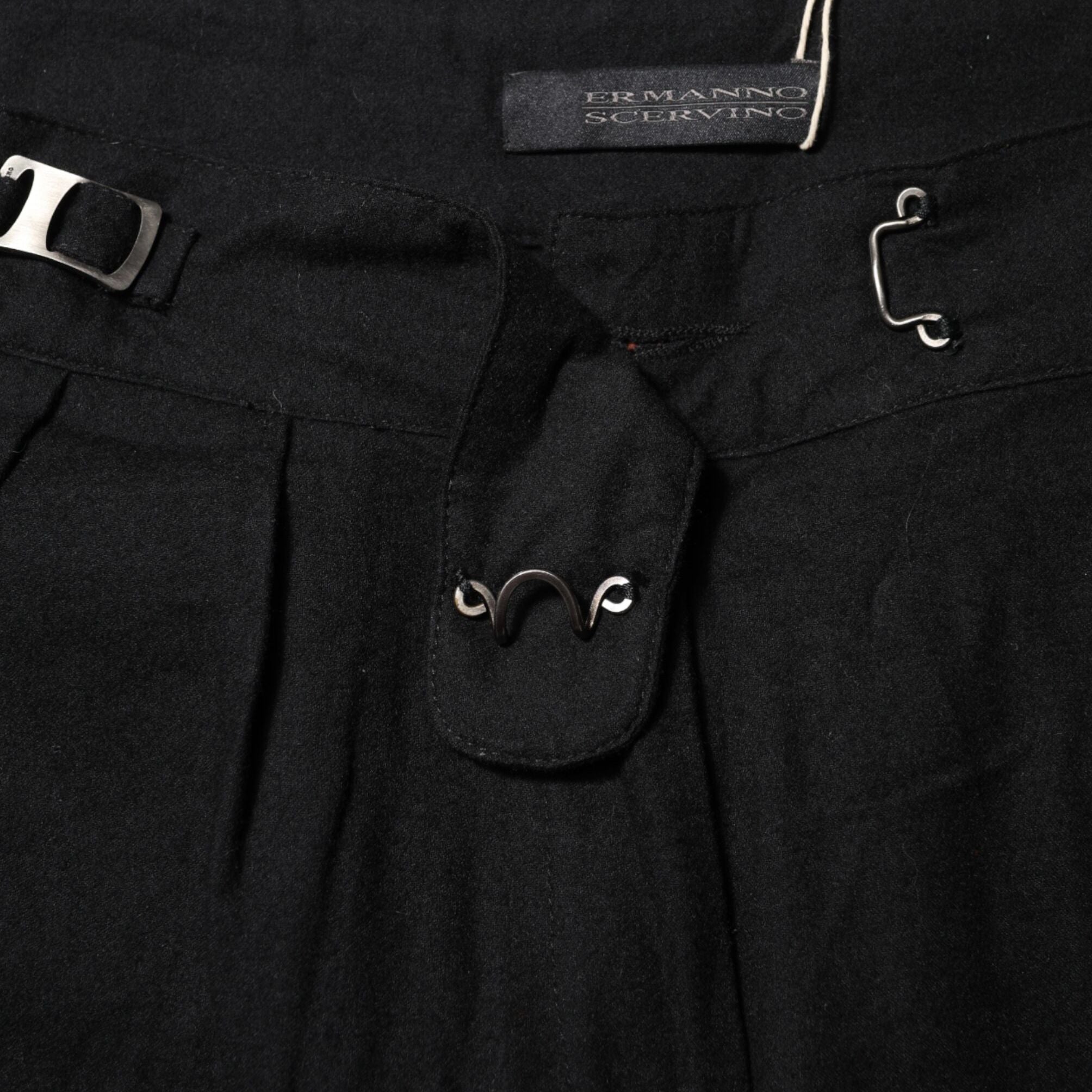 Ermanno Scervino Black Straight Fit High Waist Pants