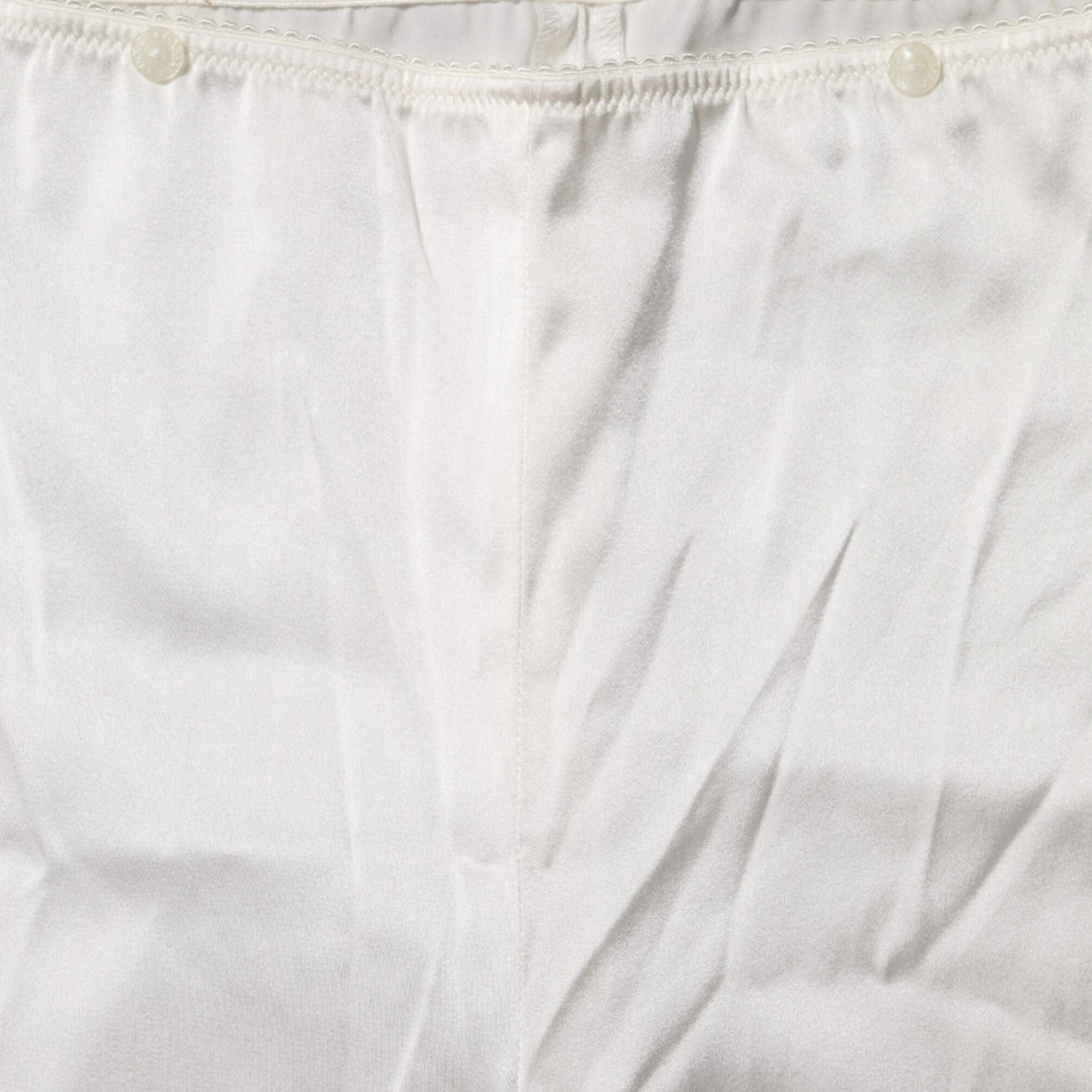 Dolce & Gabbana Ivory Silk Tapered High Waist Pants