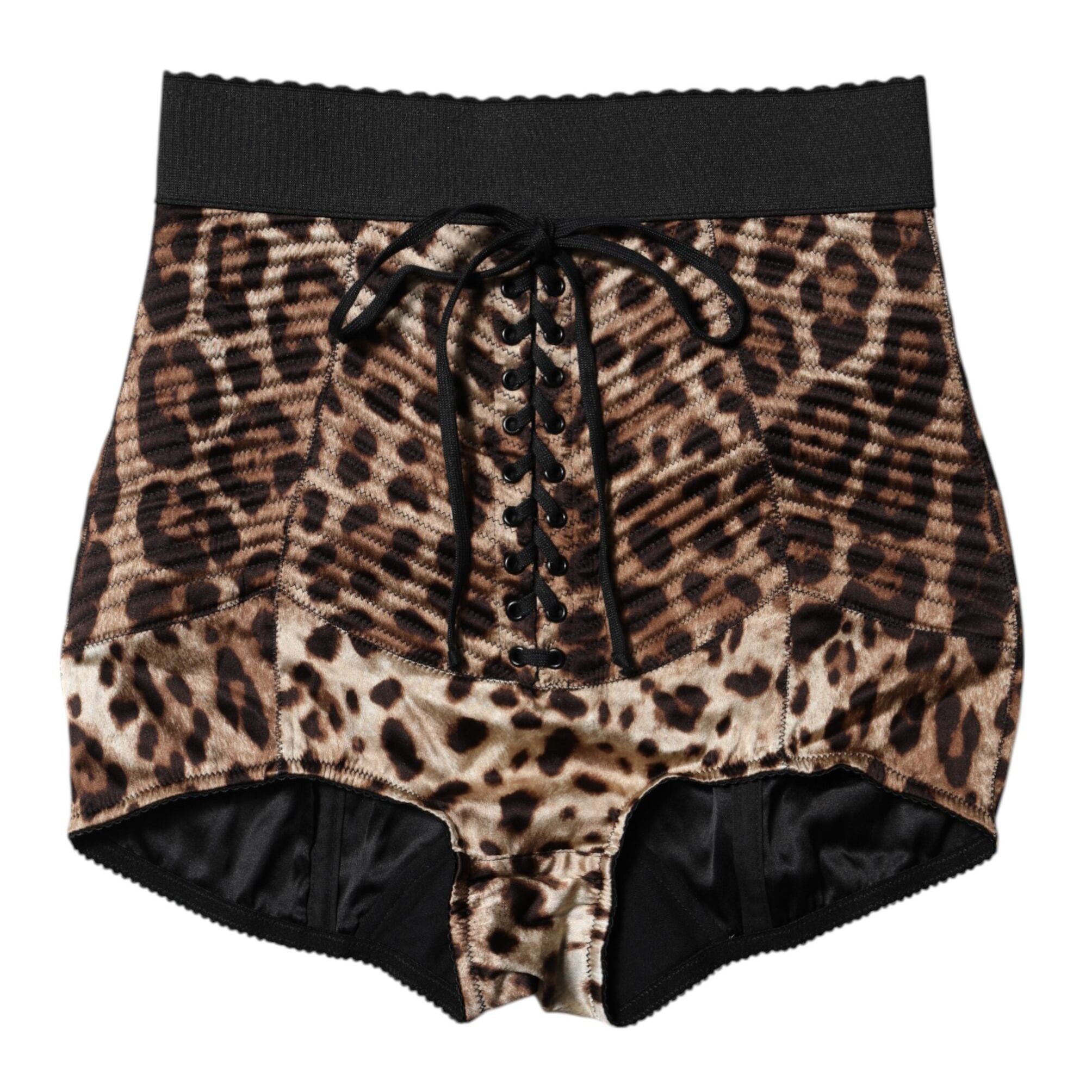 Dolce & Gabbana Brown Leopard High Waist Hot Pants Shorts