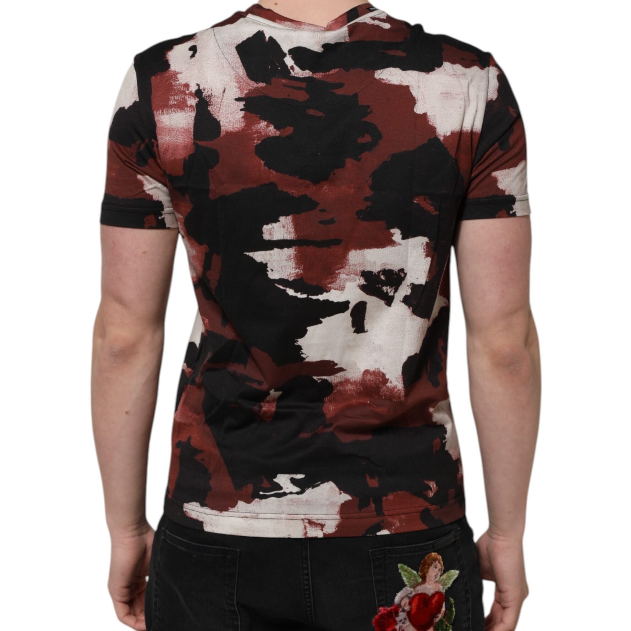 Dolce & Gabbana Multicolor Camouflage Men Crew Neck T-shirt