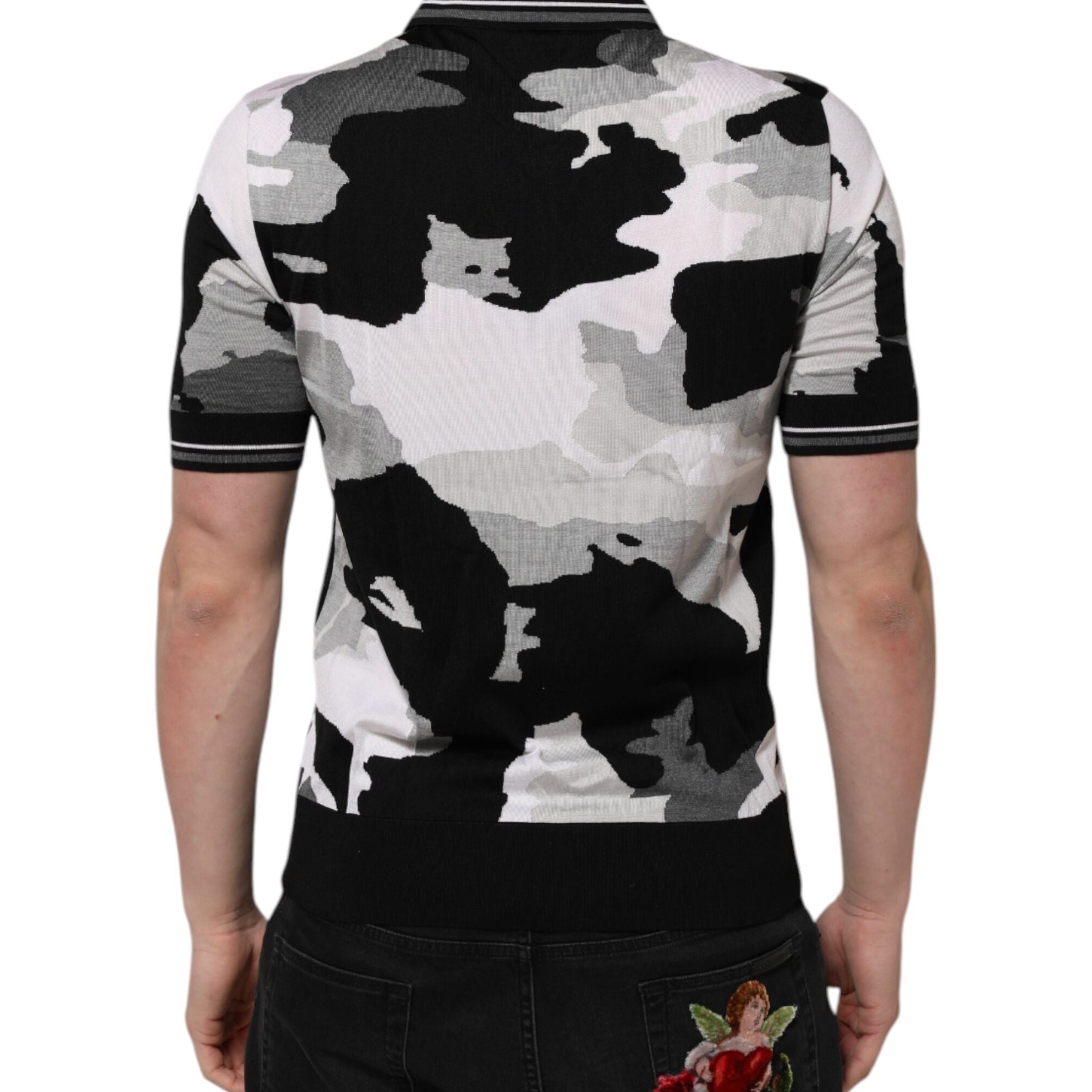 Dolce & Gabbana Multicolor Camouflage Collared Polo T-shirt