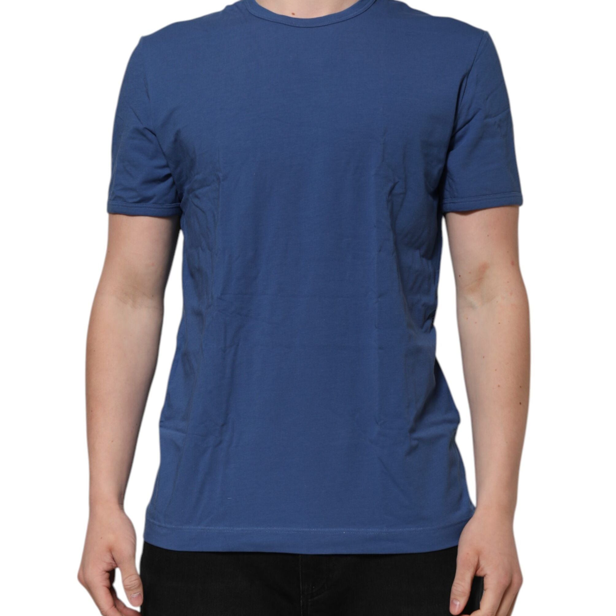 Dolce & Gabbana Blue Cotton Men Round Neck Underwear T-shirt