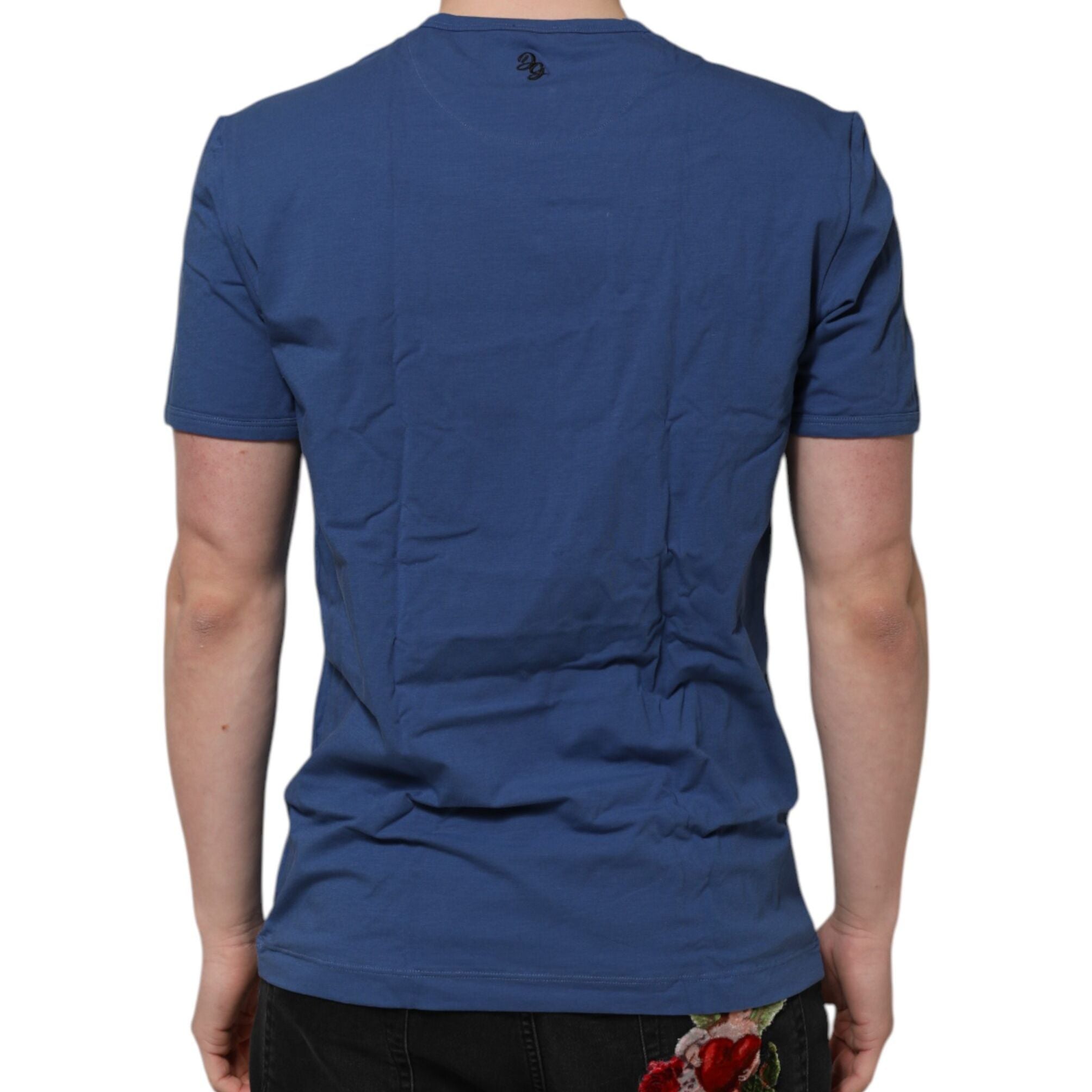 Dolce & Gabbana Blue Cotton Men Round Neck Underwear T-shirt